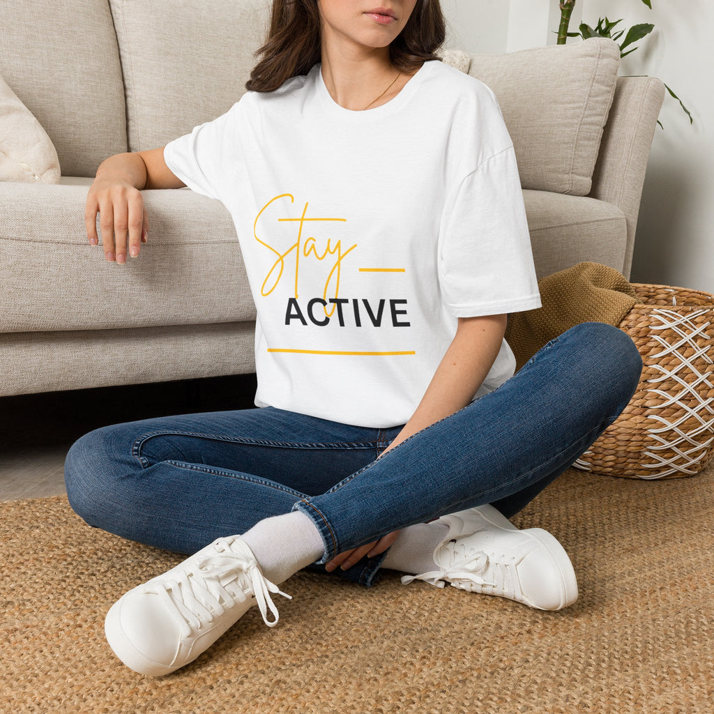 Stay Active T-Shirt — Motivational Fitness Tee