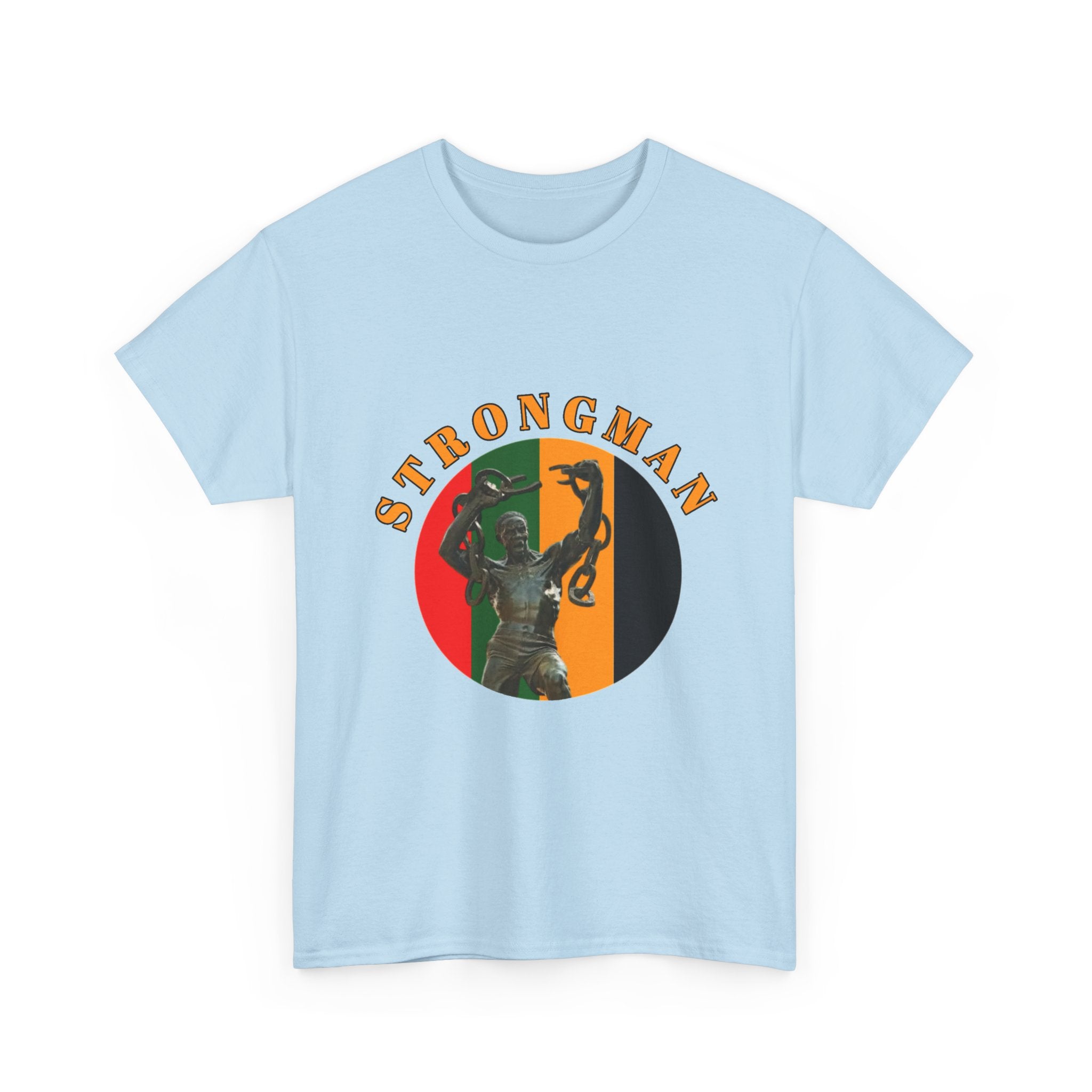 Strongman Vintage Statue Tee — Retro Weightlifting Graphic T-Shirt