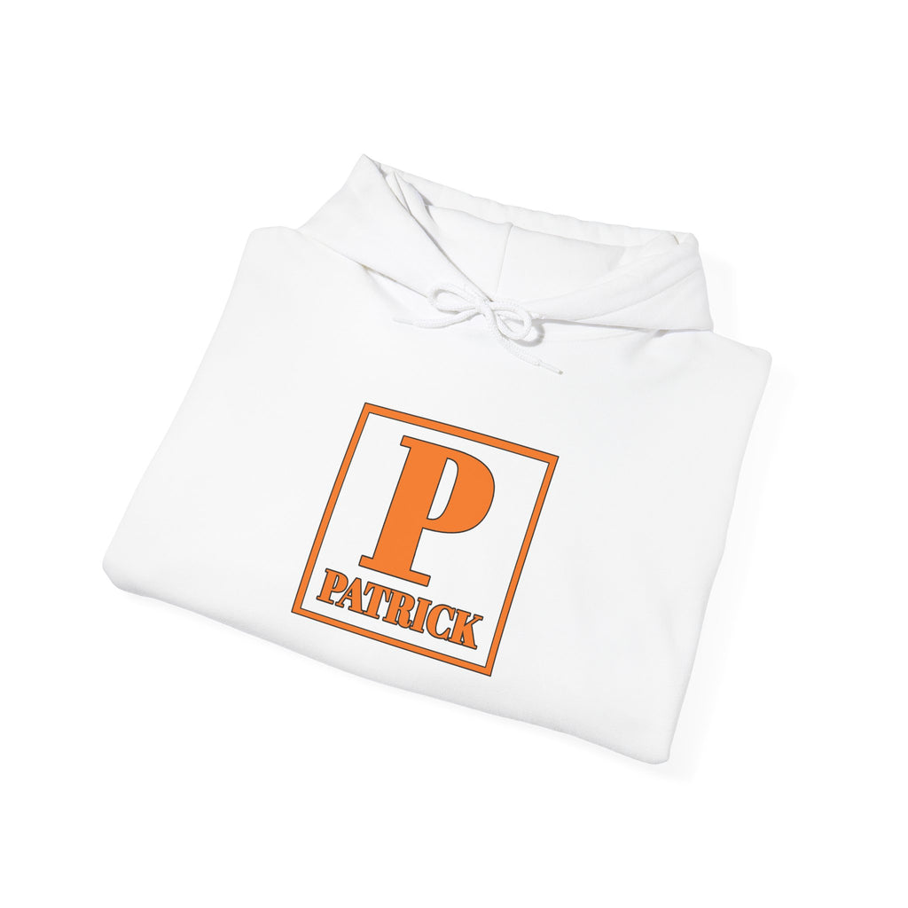 Patrick Monogram Hoodie – Orange Block 'P' Name Sweatshirt