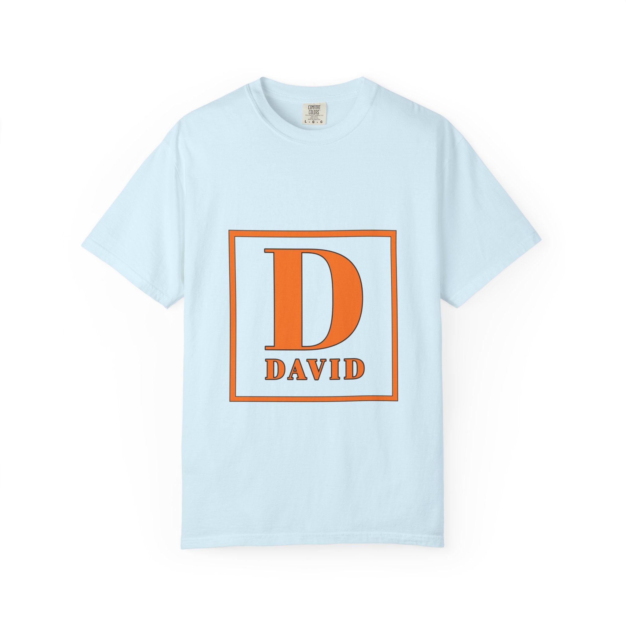 David Monogram T-Shirt — Bold Initial Box Graphic