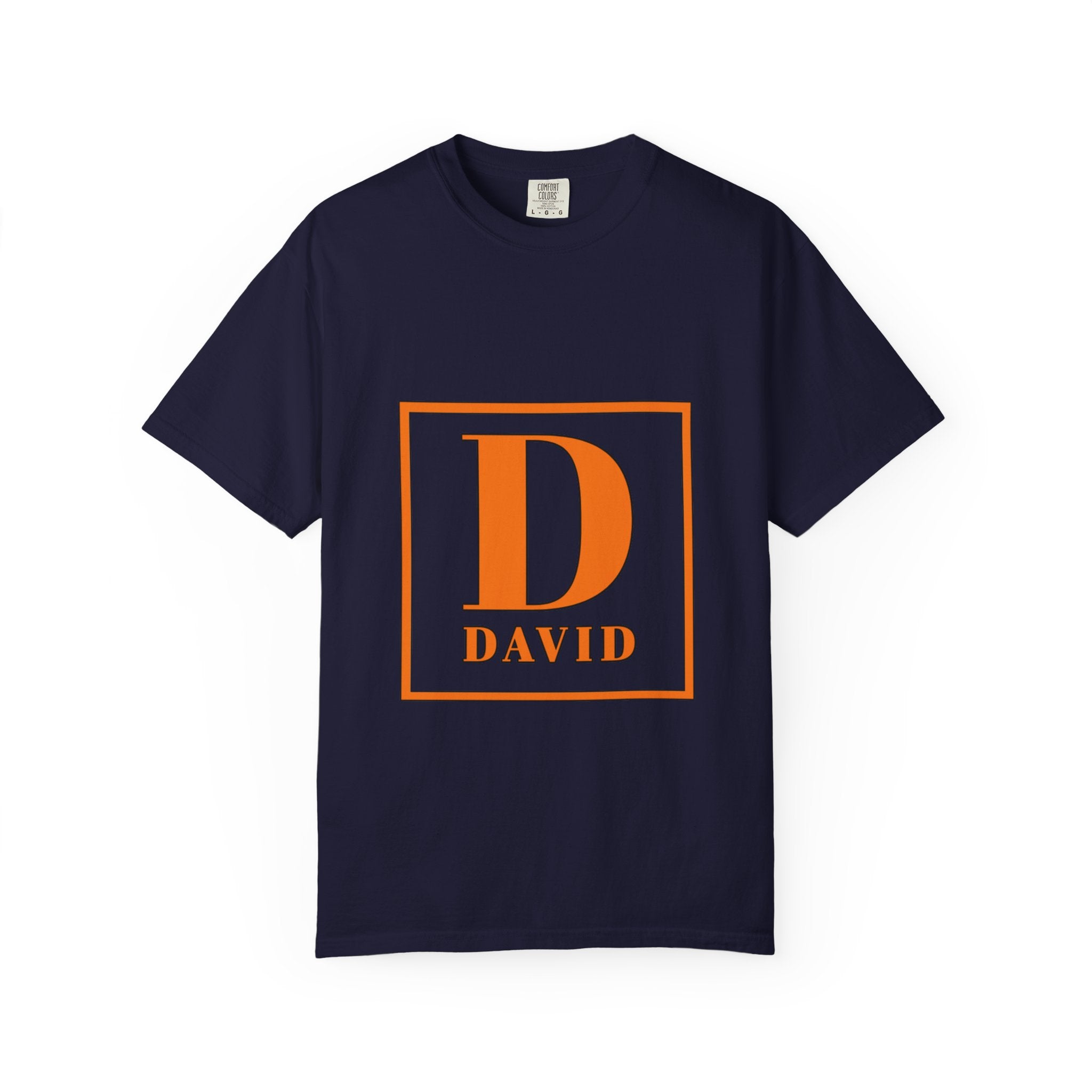 David Monogram T-Shirt — Bold Initial Box Graphic
