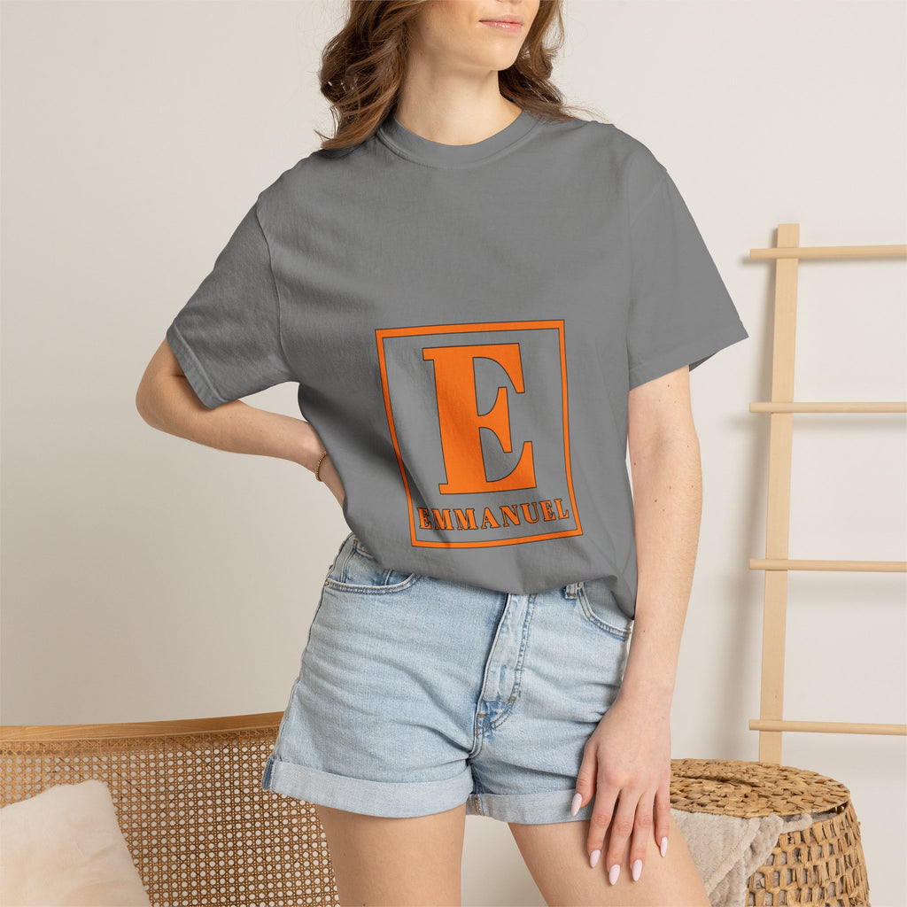 Emmanuel Monogram T-Shirt — Block Letter E Christian Name Tee