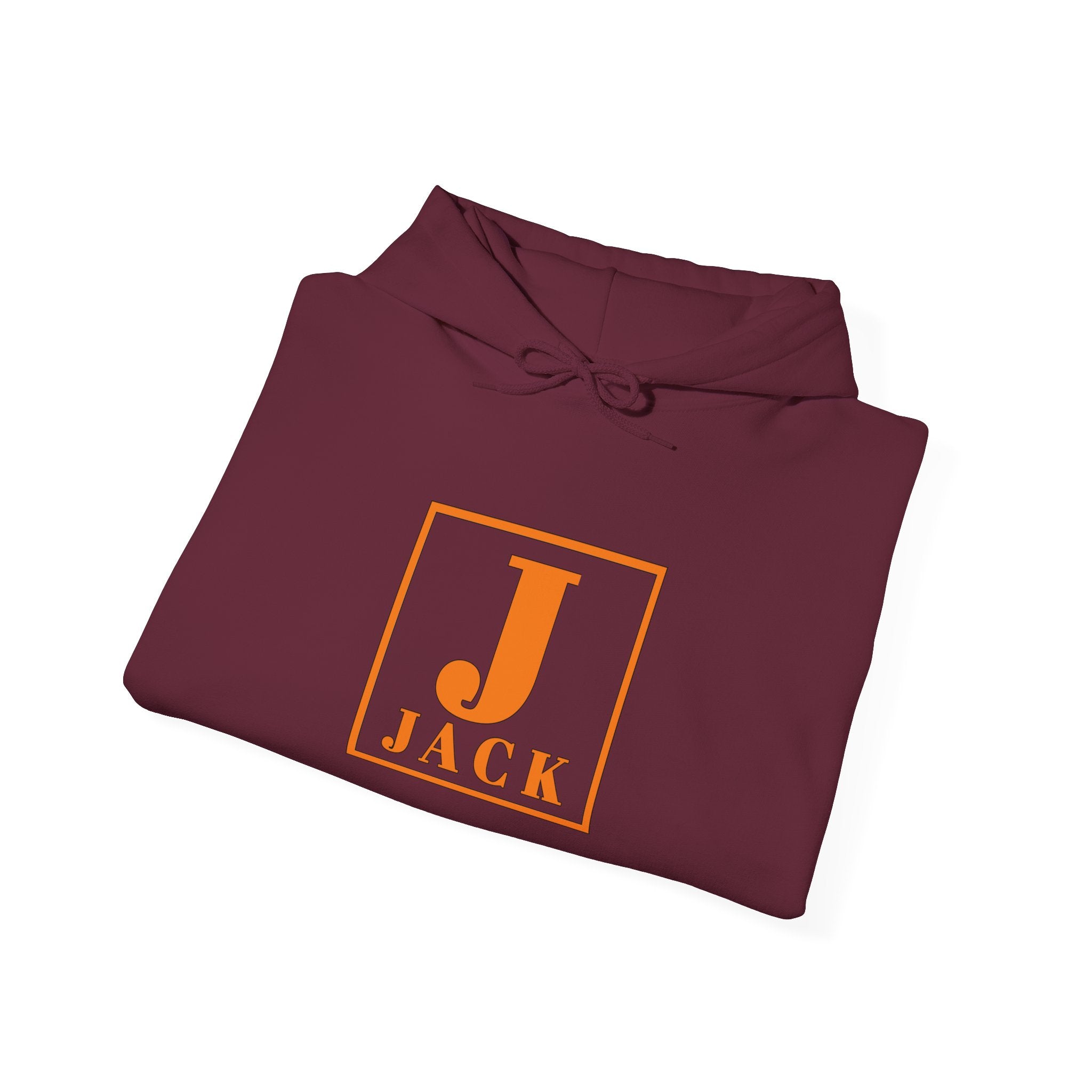 Personalized Initial Hoodie - Orange 'J' Jack Monogram Pullover