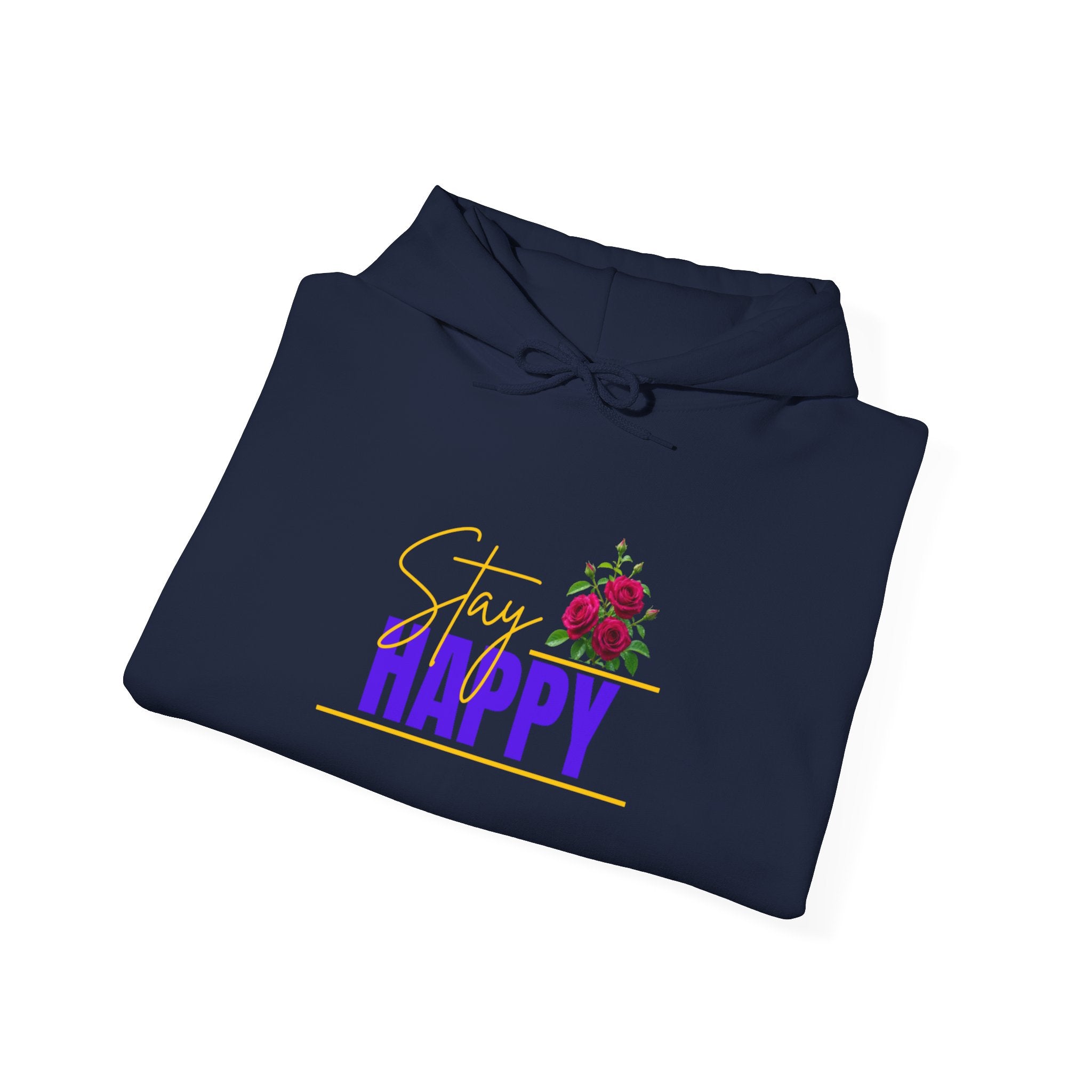 Happy Floral Hoodie — "Choose Happy" Graphic Sweatshirt