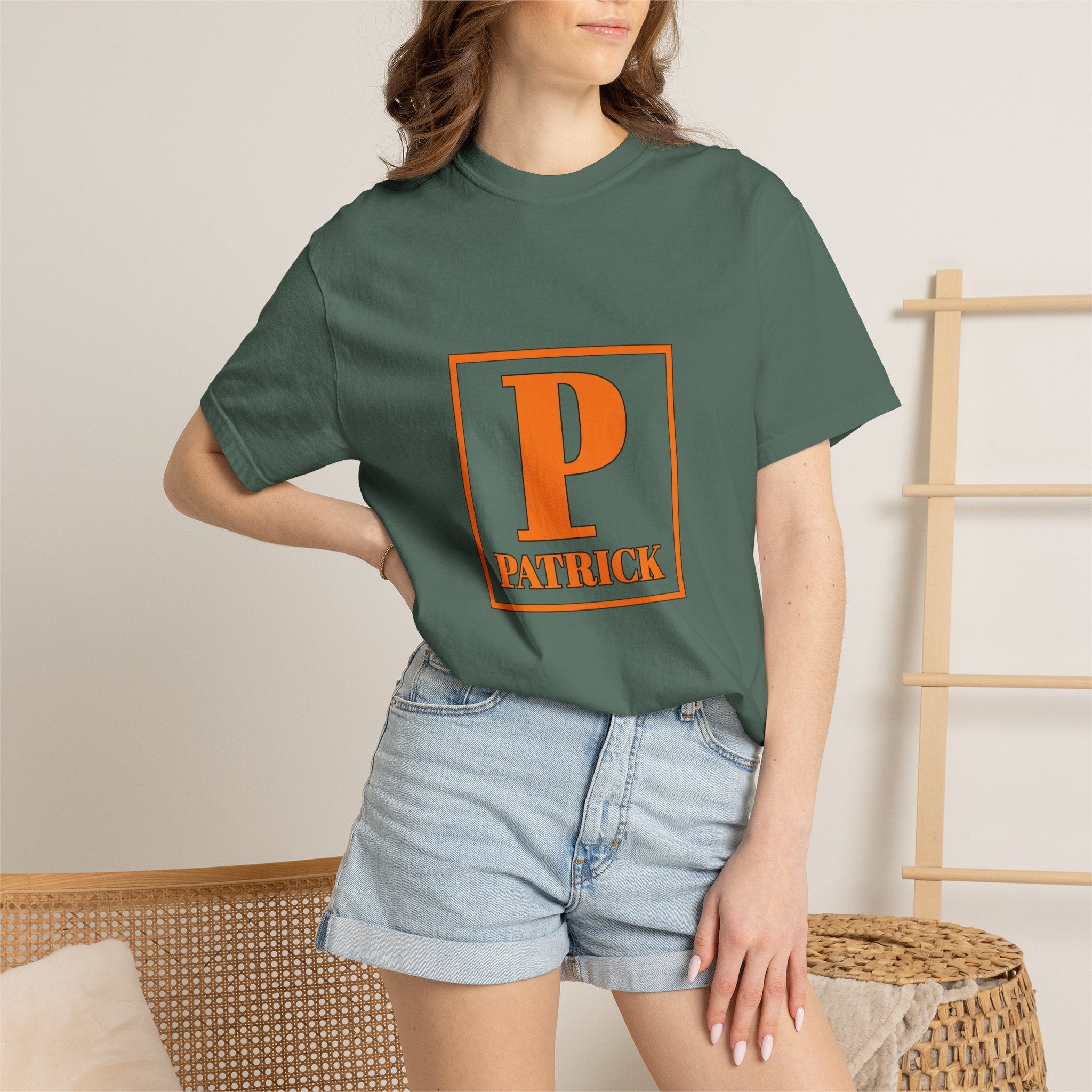 Patrick Monogram Tee - Vintage Block P Initial T-Shirt