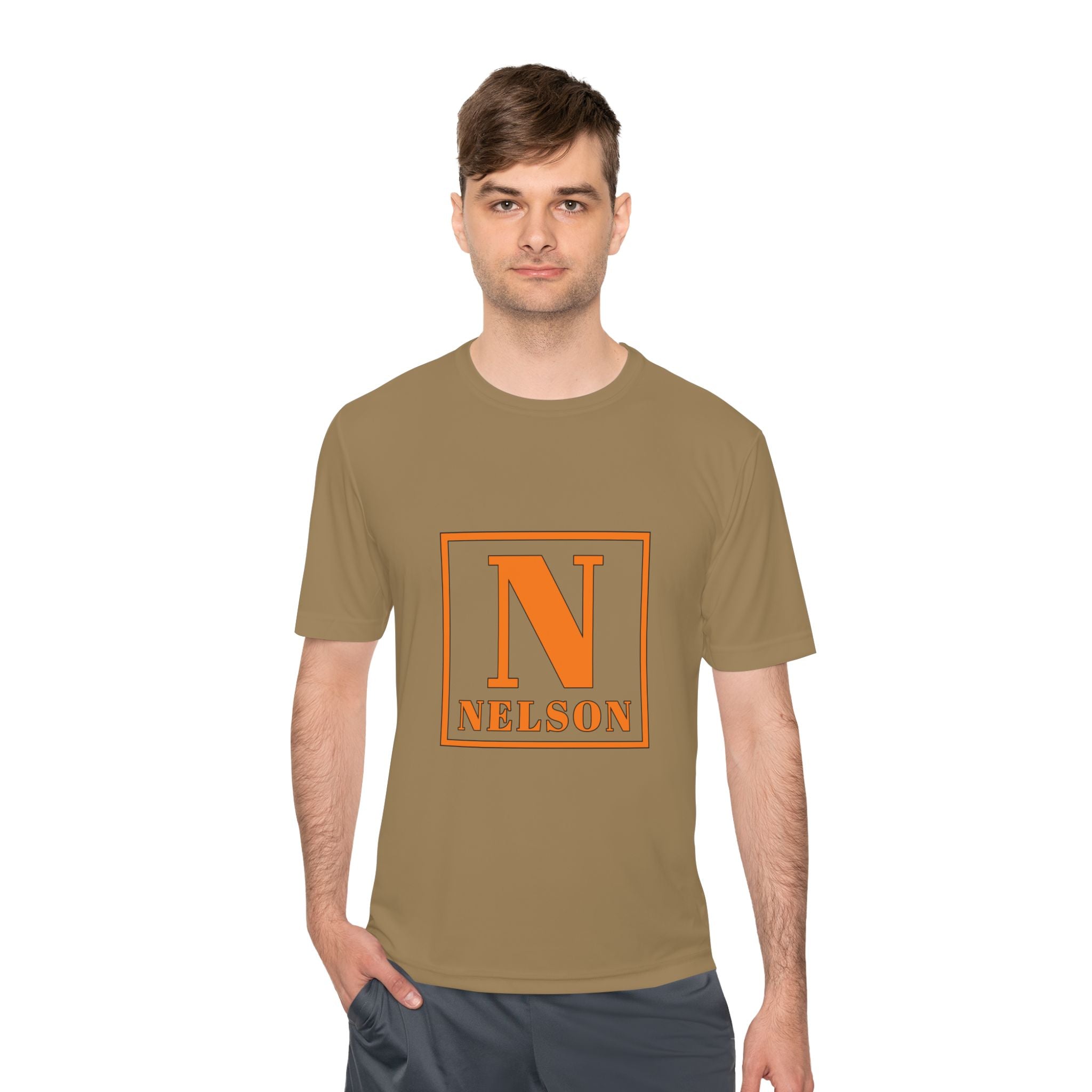 Nelson Monogram Tee — Personalized Initial N Moisture-Wicking Shirt