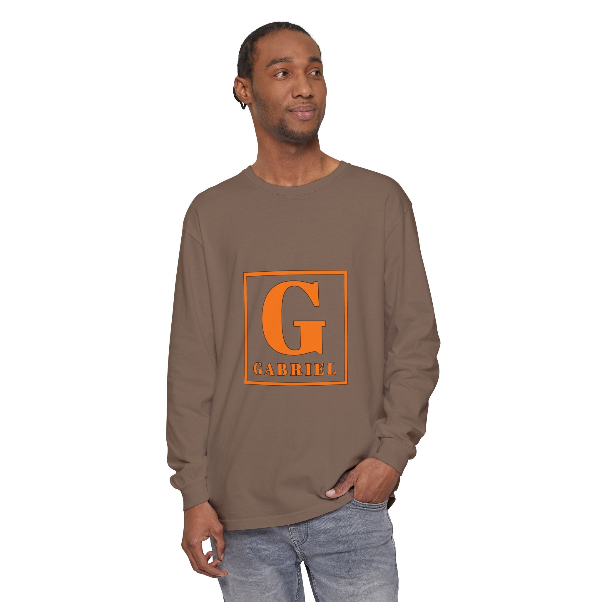 Personalized Initial Long Sleeve Tee — "G Gabriel" Monogram Shirt