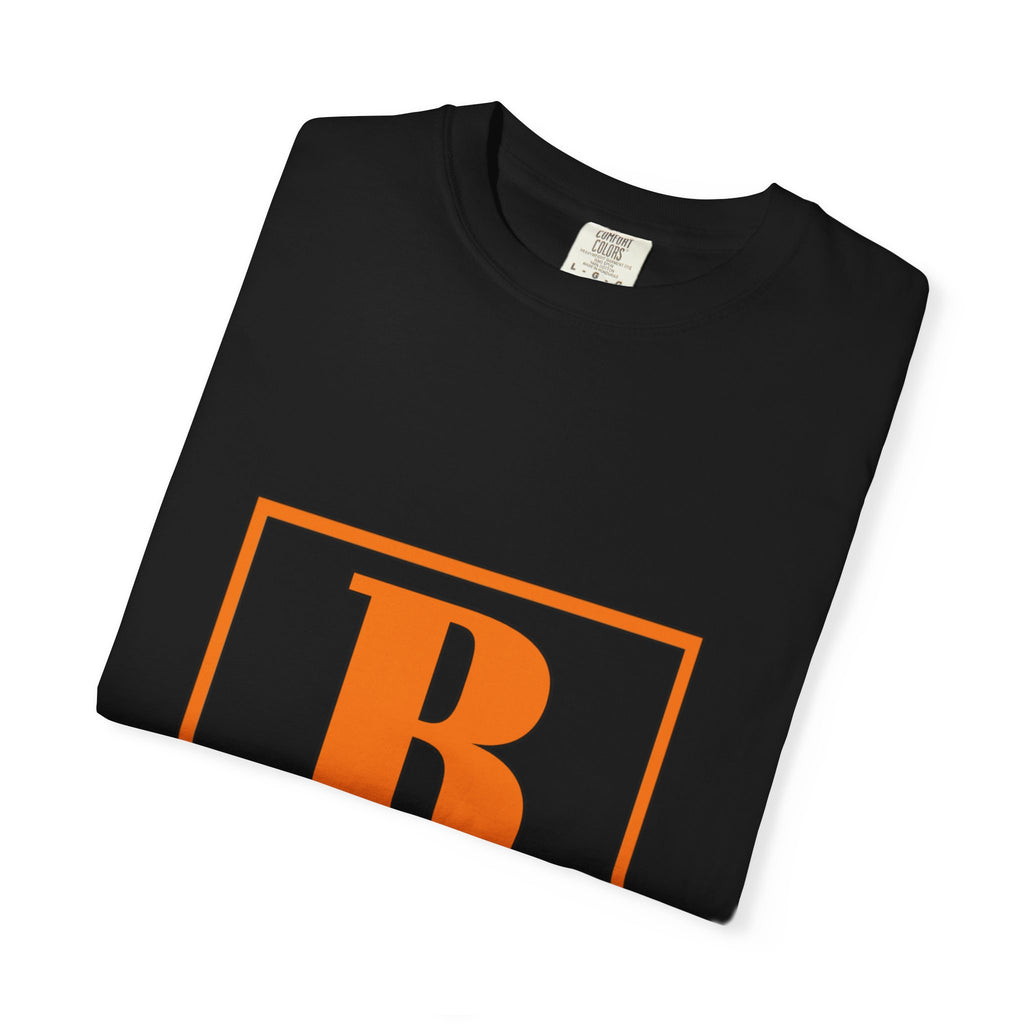 Ben Monogram T-Shirt — Orange Block Initial Tee