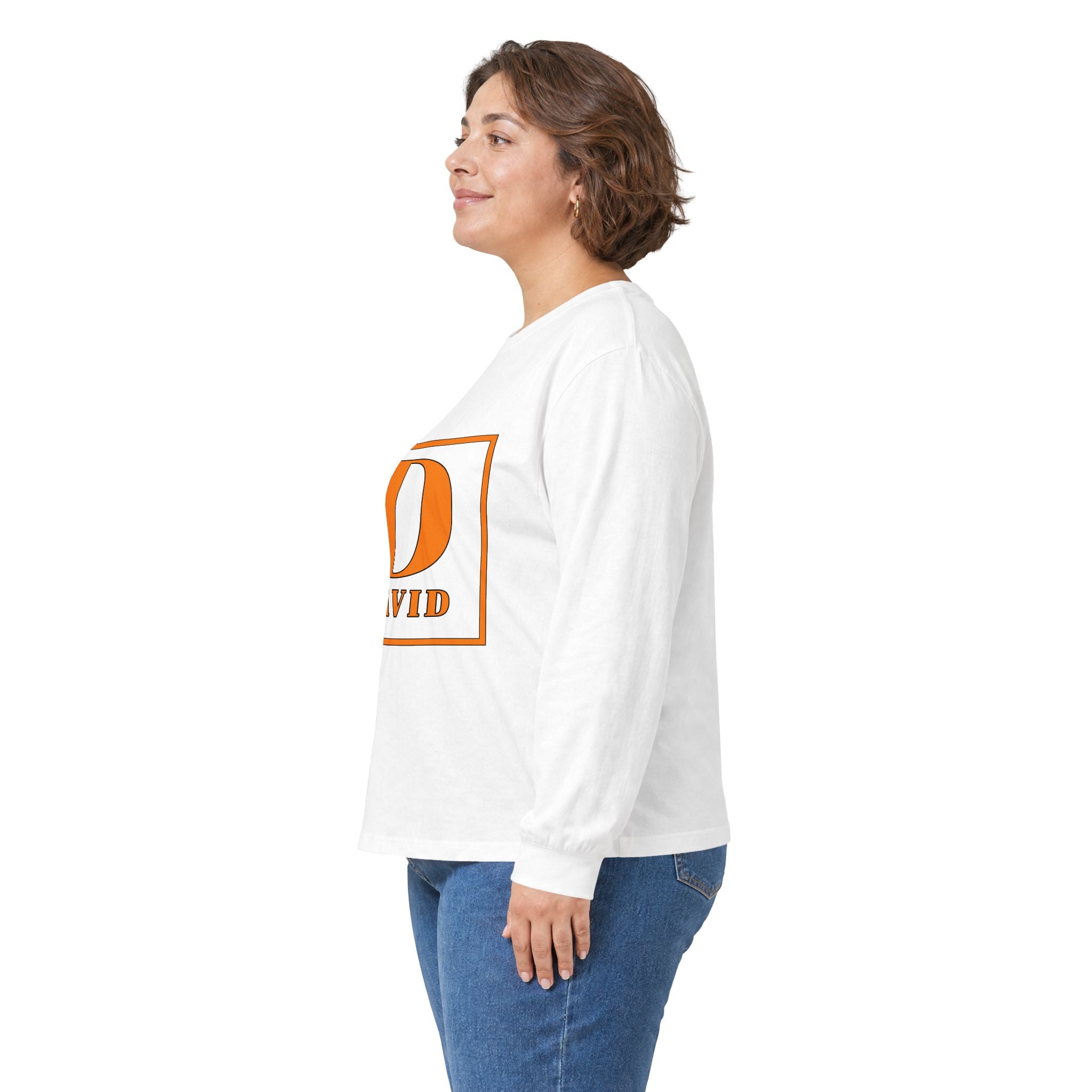 Monogram 'D David' Long Sleeve Tee - Personalized Initial Shirt
