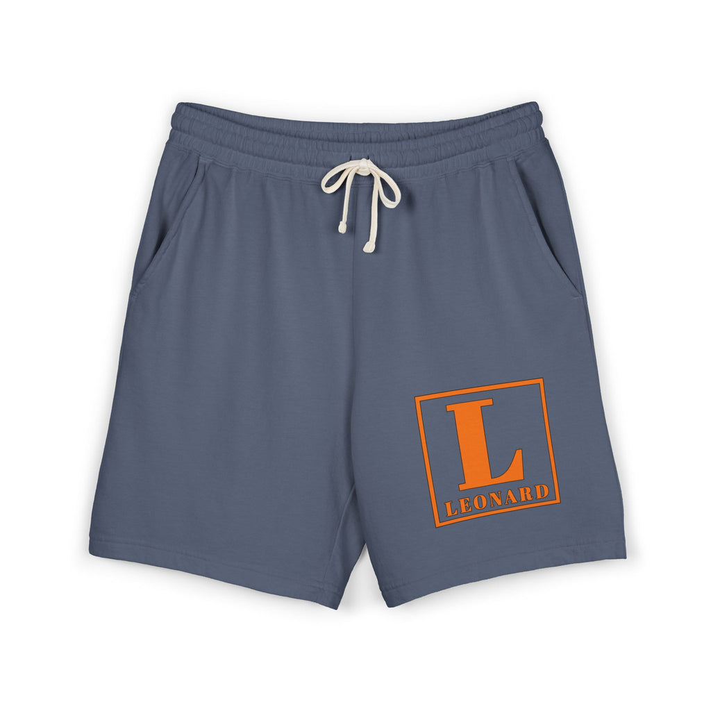 Leonard Block Logo Sweat Shorts — Lightweight Garment-Dyed Fleece