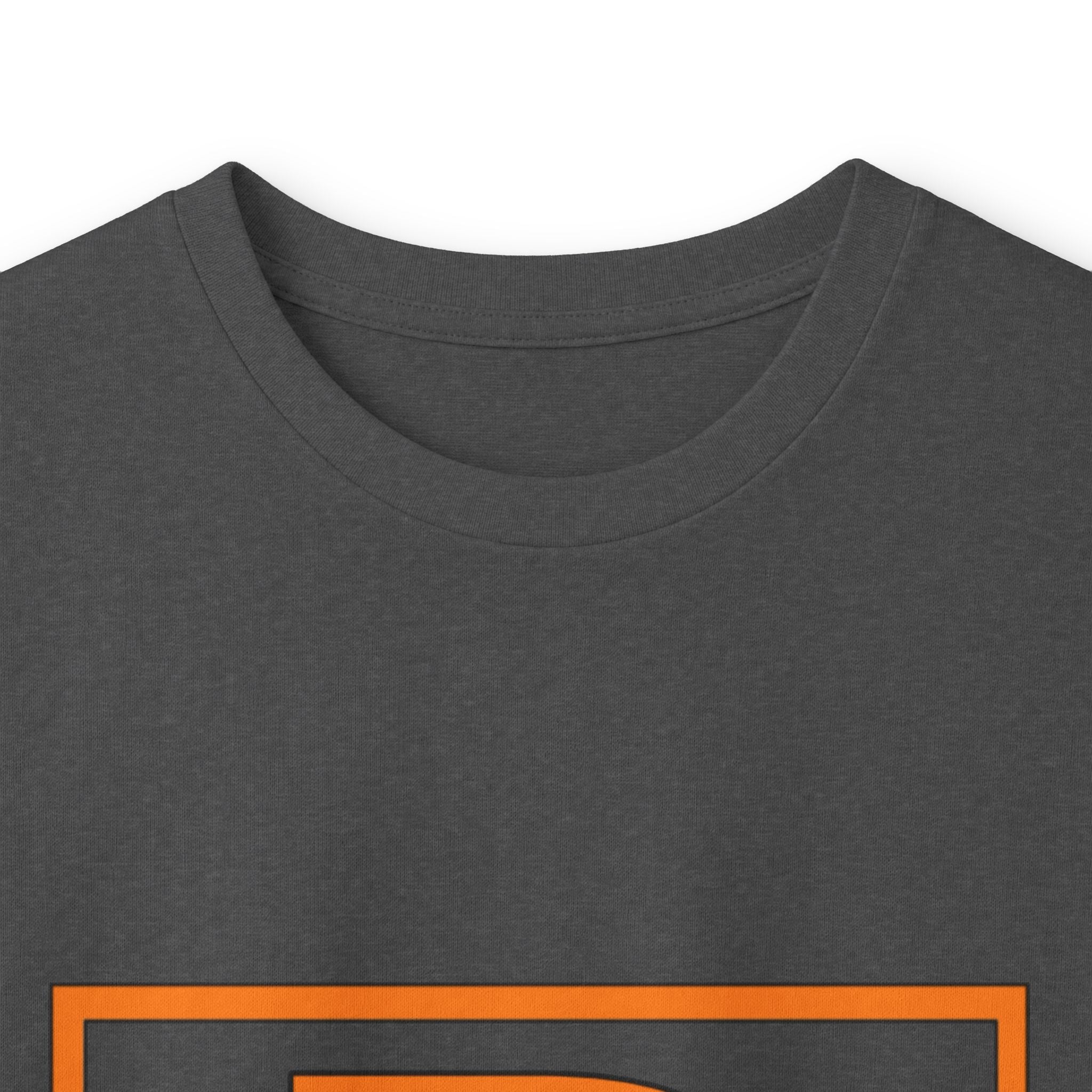 Ben Monogram Long Sleeve Tee — Orange Block Initial B Shirt