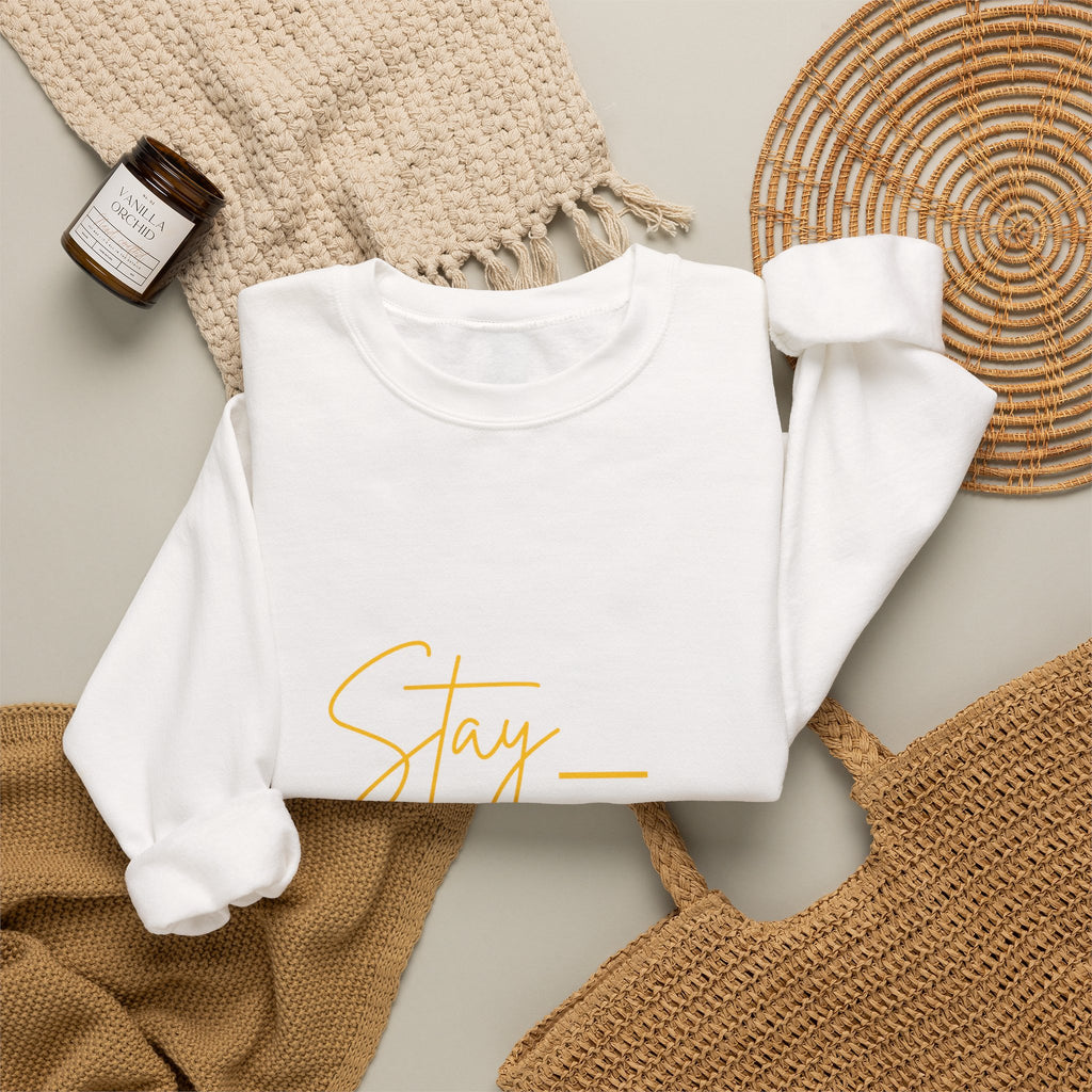 Crewneck Sweatshirt — "Stay Active" Motivational Fitness Pullover
