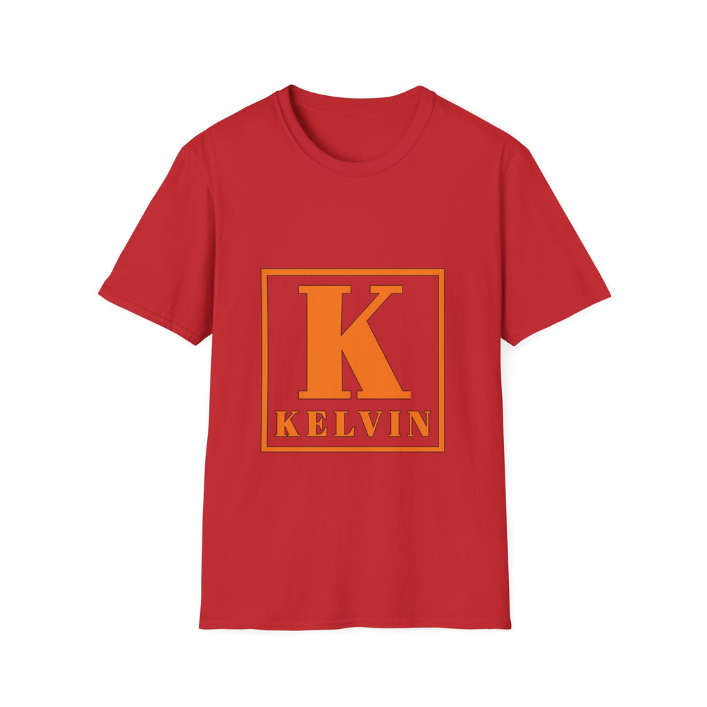 Kelvin Monogram T-Shirt — Bold Orange 'K' Initial Tee