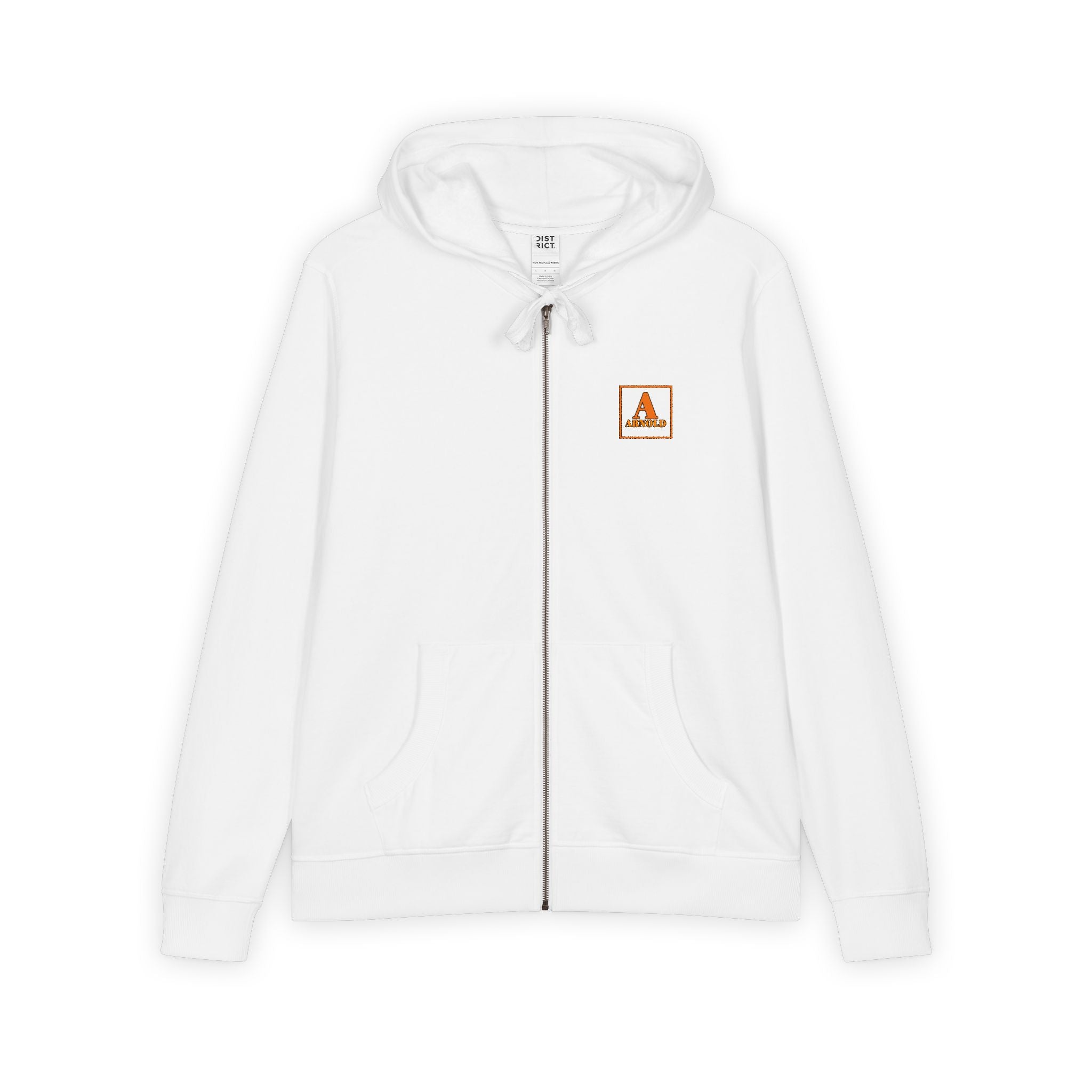 Men's Full-Zip Hoodie — Small Rustic Camper Patch Logo