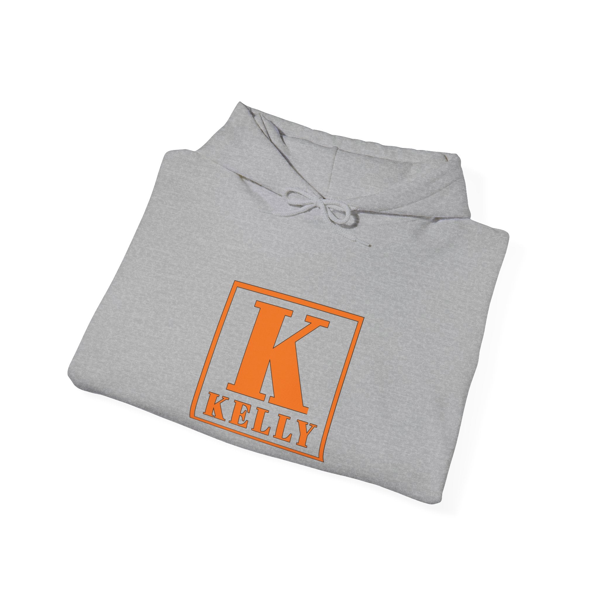 Kelly Monogram Hoodie — Orange K Initial Personalized Sweatshirt