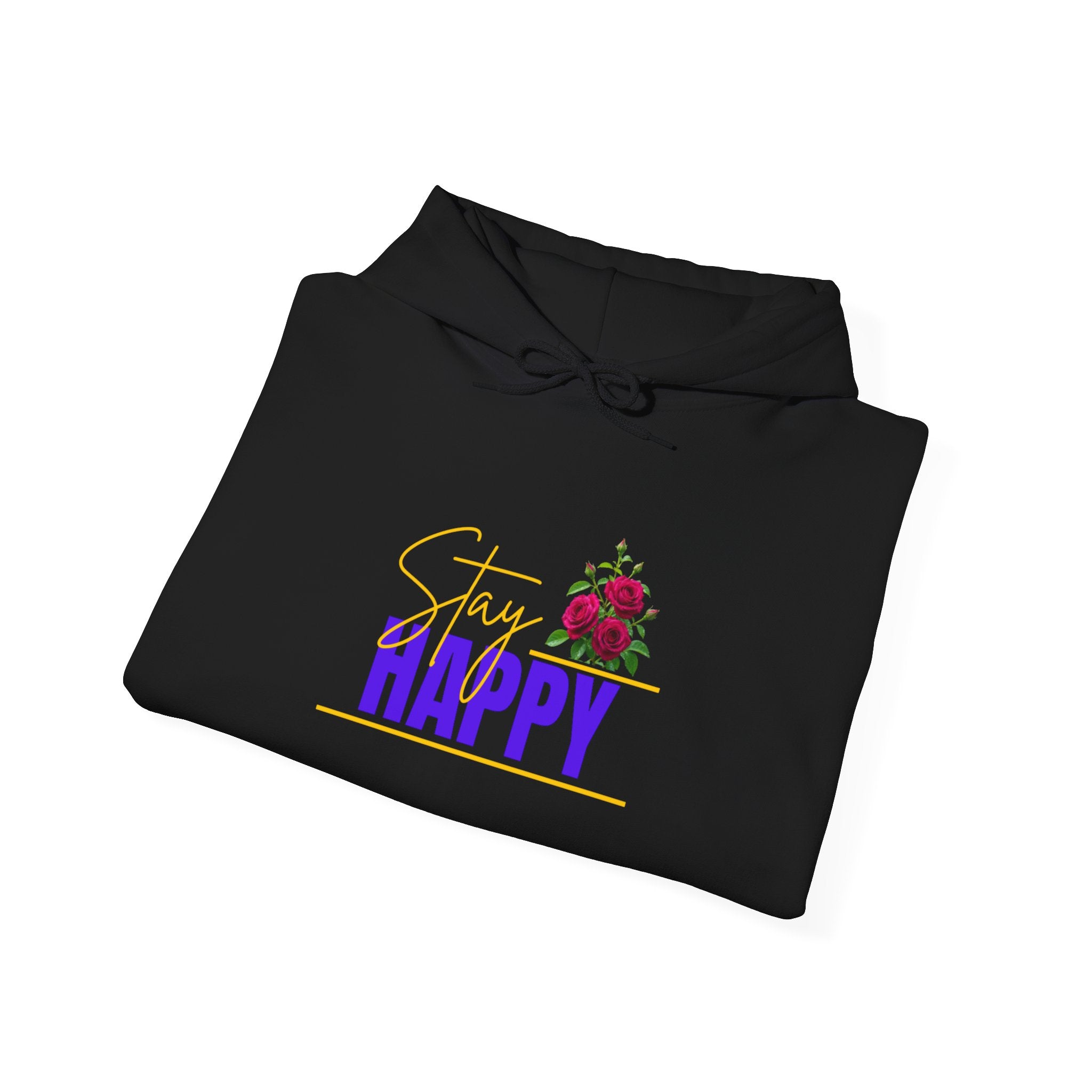Happy Floral Hoodie — "Choose Happy" Graphic Sweatshirt