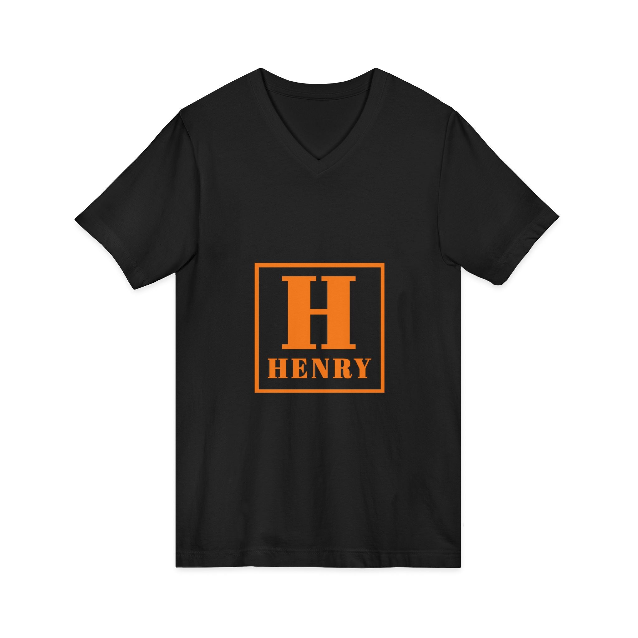 Personalized Monogram “H Henry” V-Neck Tee - Custom Initial Shirt