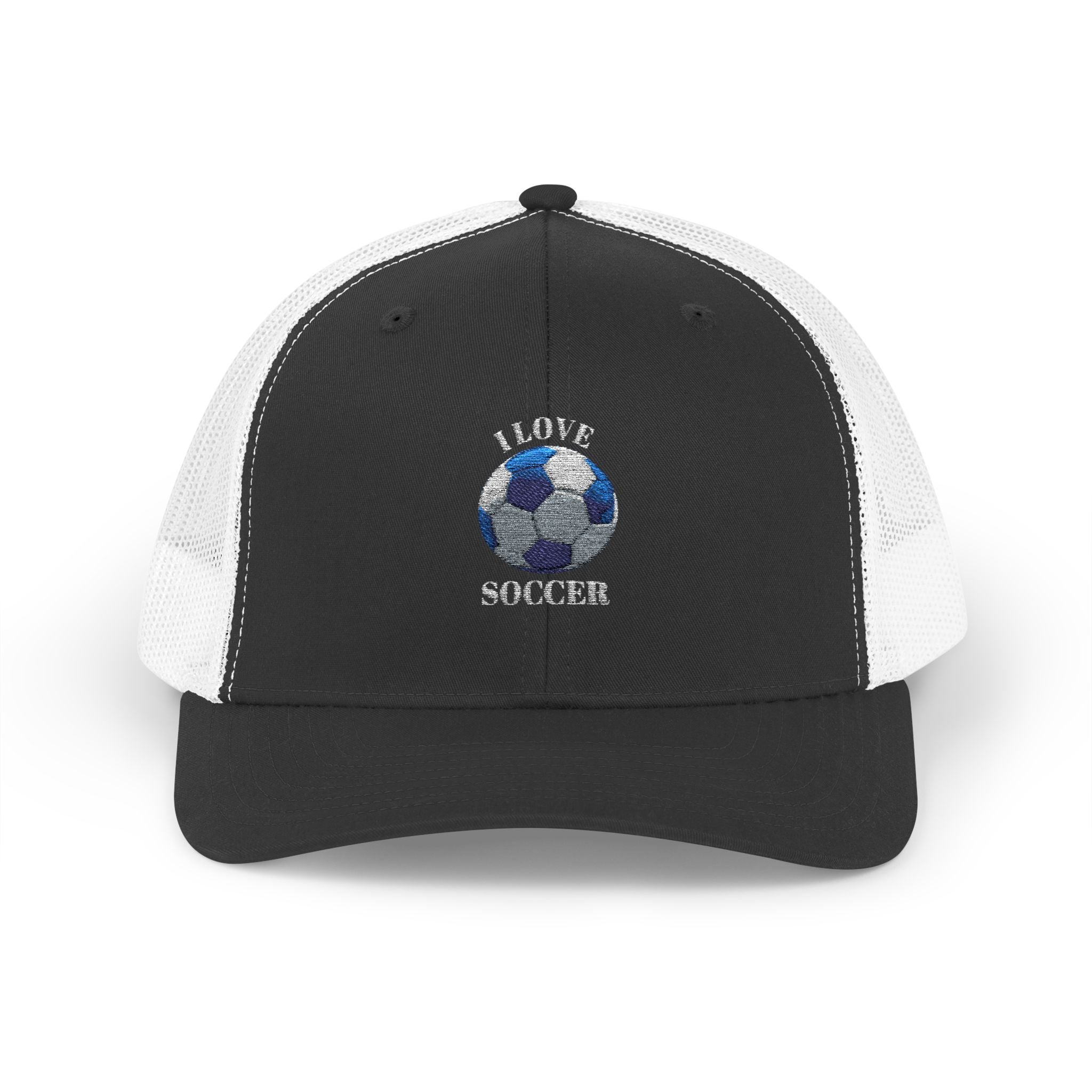 Soccer Mom Trucker Cap - Glitter Soccer Ball Snapback
