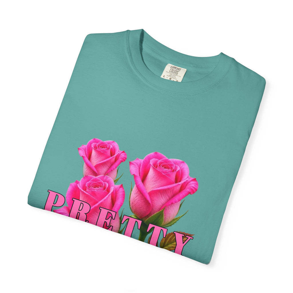 Pretty Lady T-Shirt — Pink Rose Graphic Tee