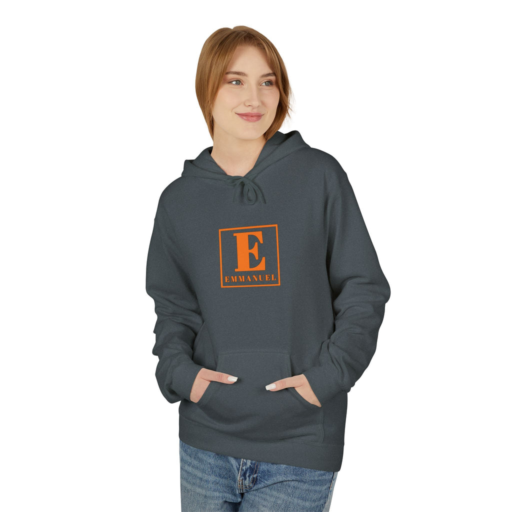 Hoodie — Minimal Orange Monogram “E” Emmanuelle Logo