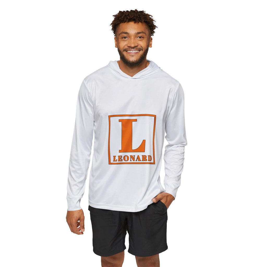 Leonard Block Letter Hoodie — Men's Sports Warmup Top