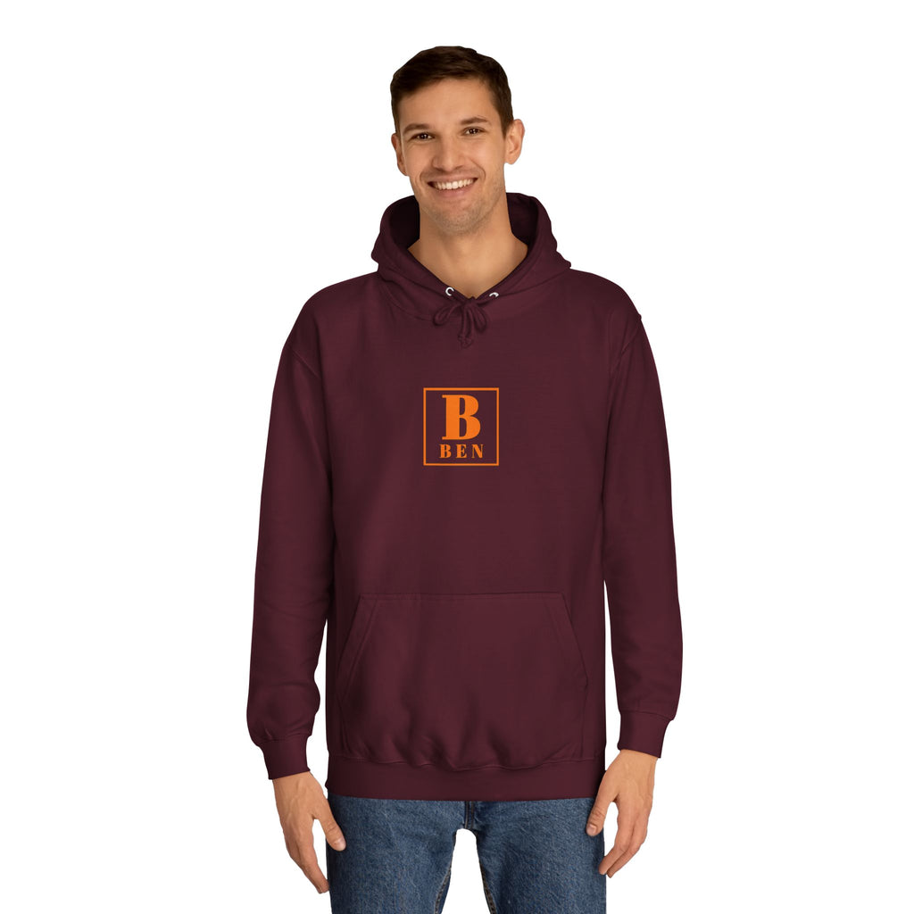 Initial Monogram Hoodie — Custom 'B BEN' College-Style Pullover