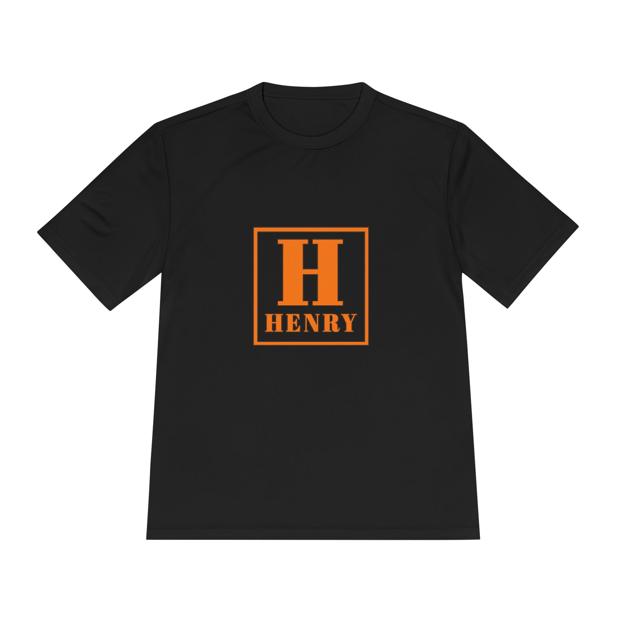 Henry Initial Monogram Tee — Orange Block Letter H