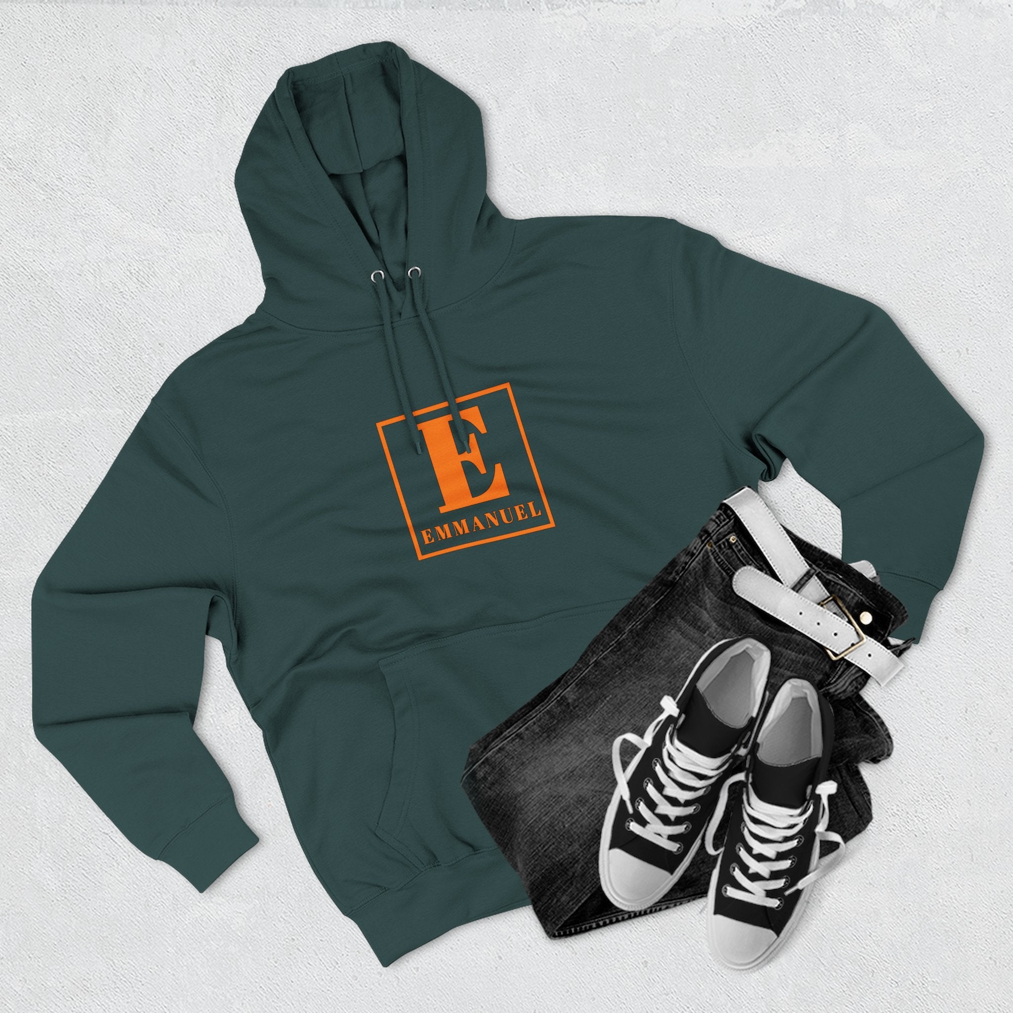 Emmanuel Letterbox Hoodie — Classic Christian Faith Pullover