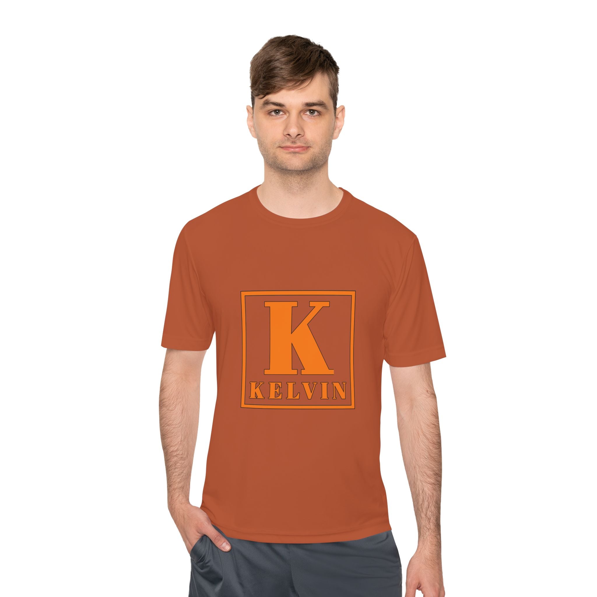 Kelvin Monogram Tee — Orange Block K Personalized T-Shirt