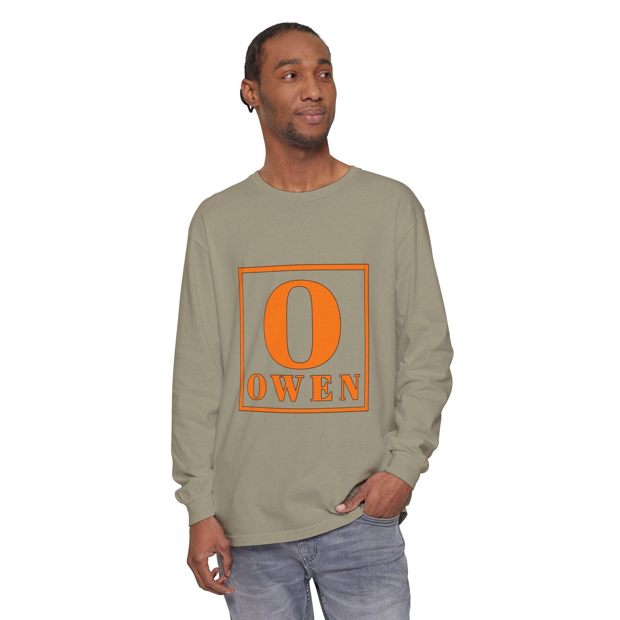Personalized 'O' Name Long Sleeve Shirt — Owen Initial Graphic Tee