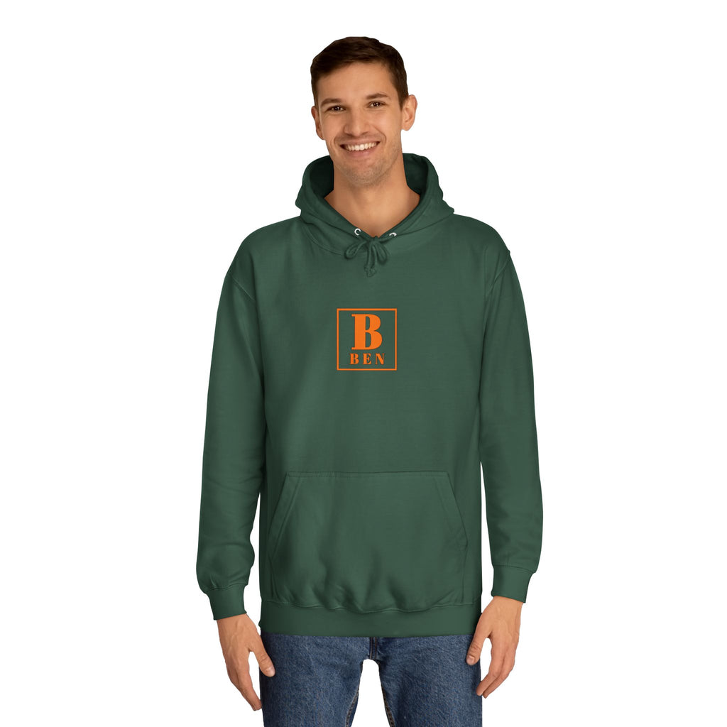 Initial Monogram Hoodie — Custom 'B BEN' College-Style Pullover
