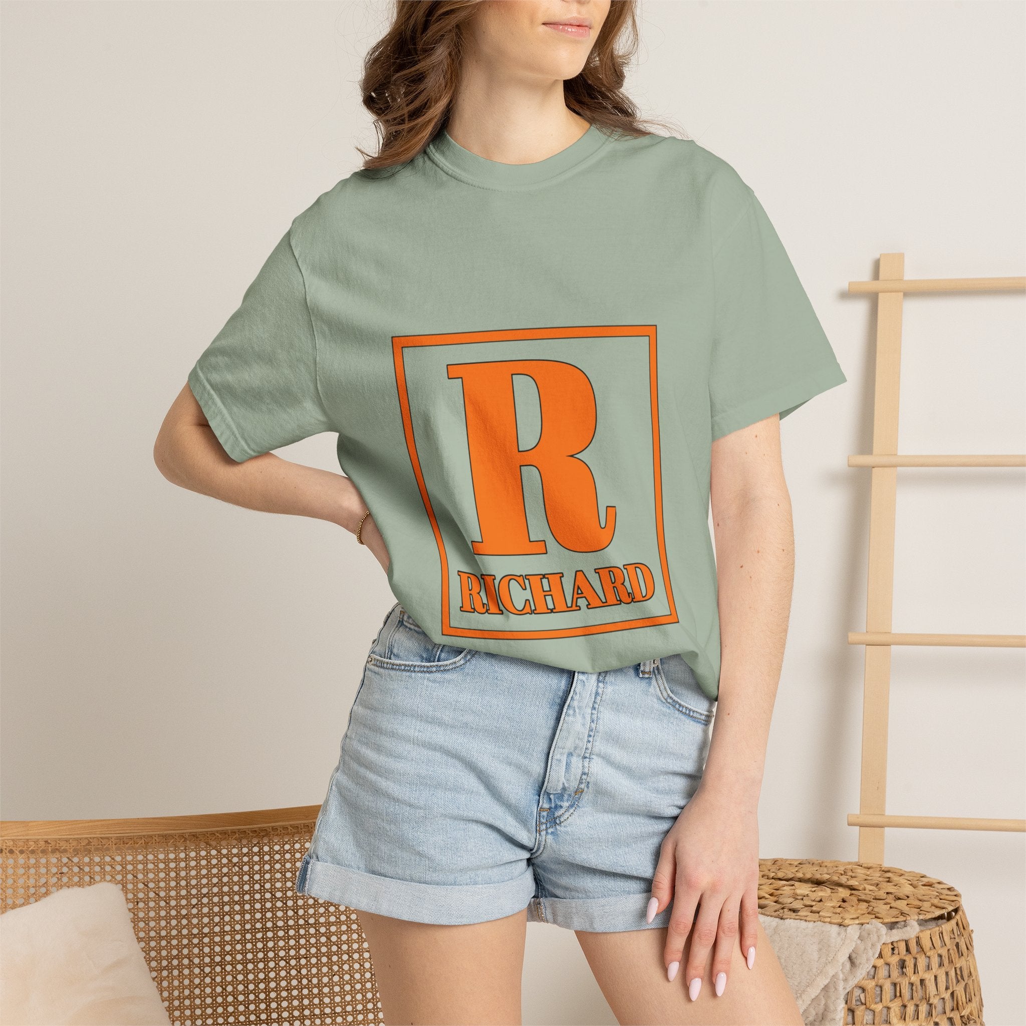 Personalized 'R' Initial T-Shirt — Richard Monogram Tee