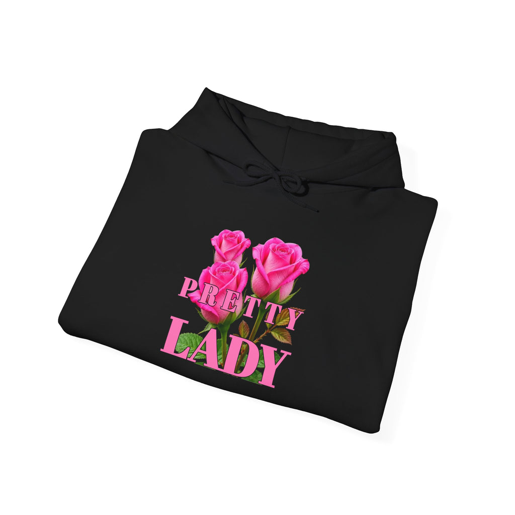 Pink Rose "Brunch Lady" Hoodie — Floral Feminine Casual Pullover