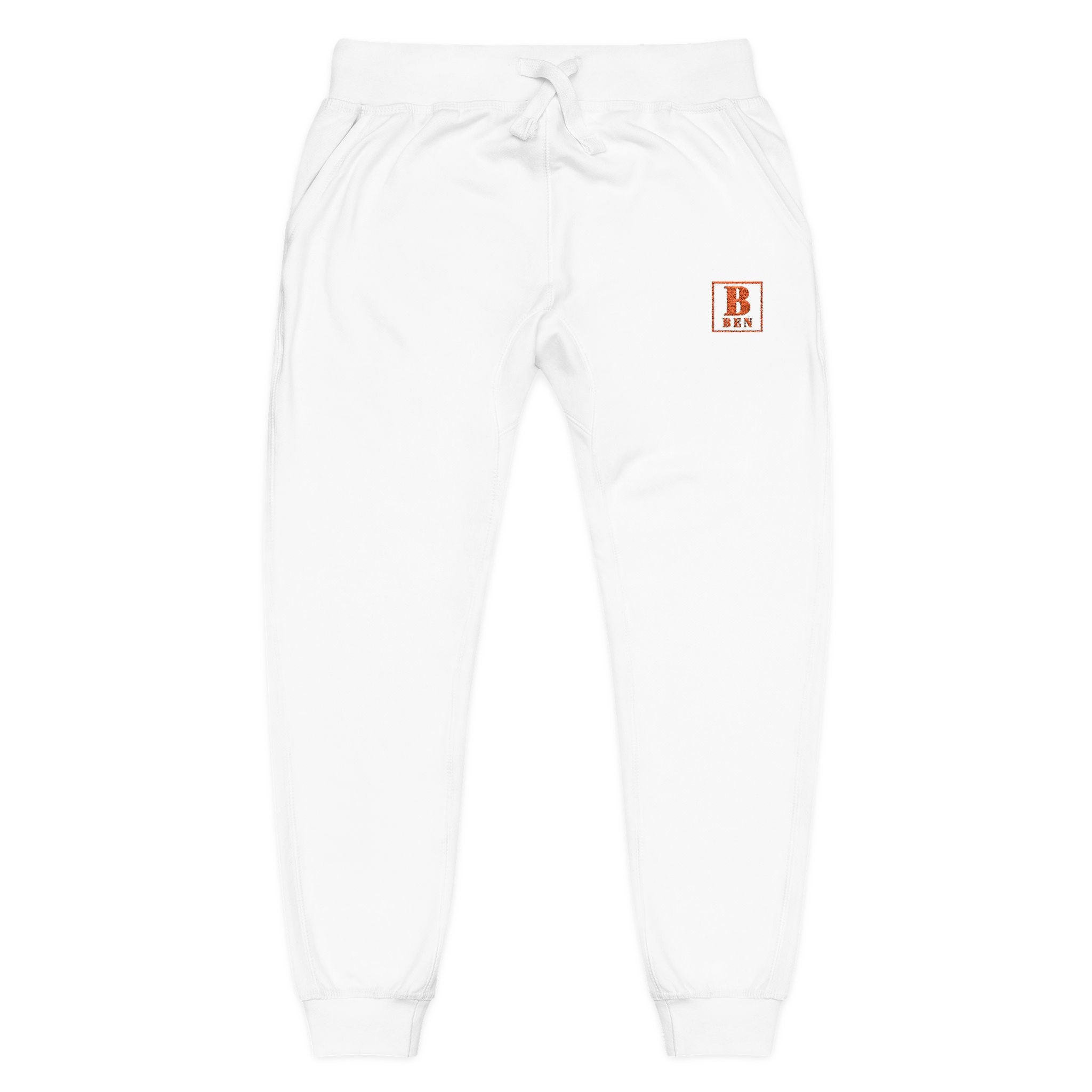 Embroidered Cozy Sweatpants — Minimal Red Crest Joggers
