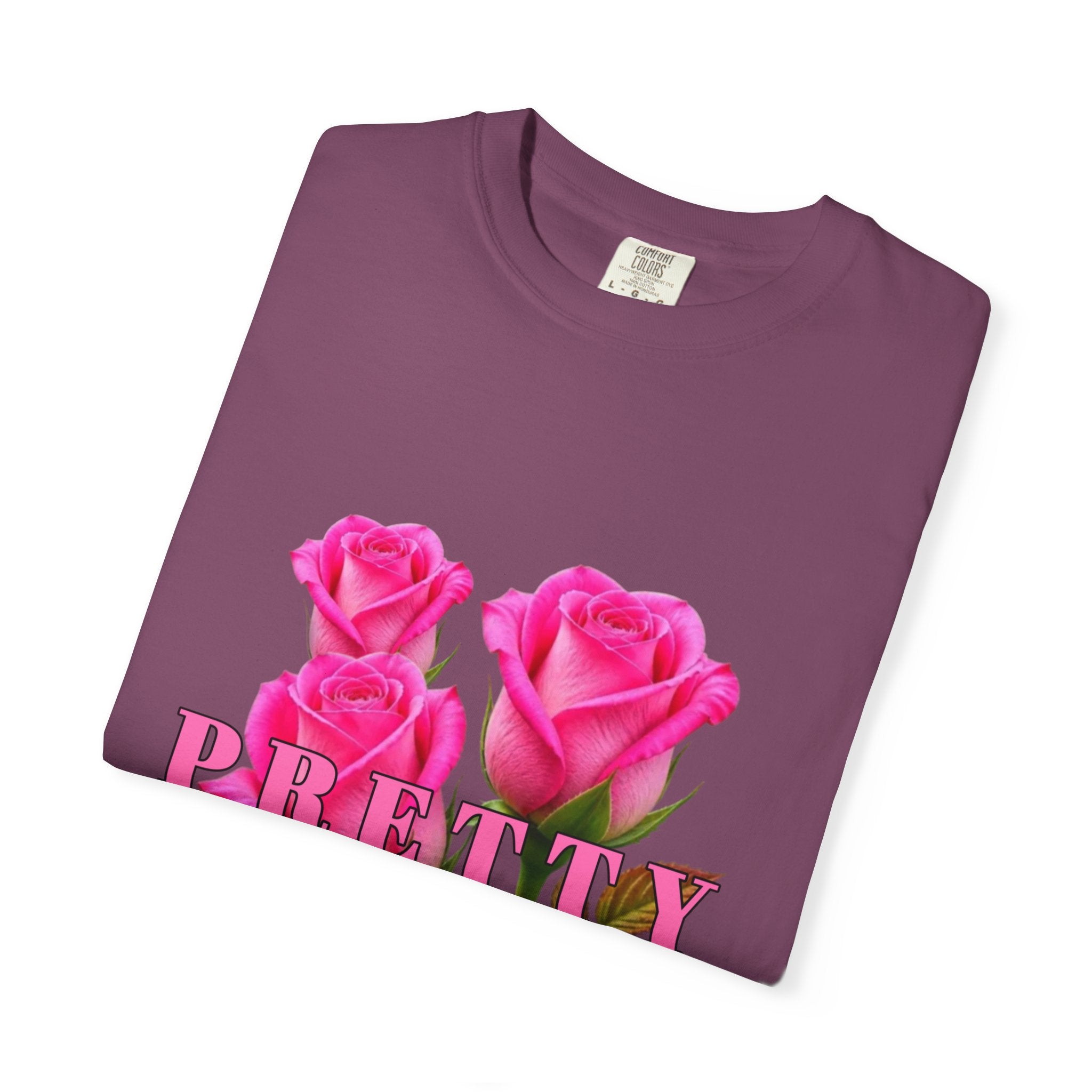 Pretty Lady T-Shirt — Pink Rose Graphic Tee