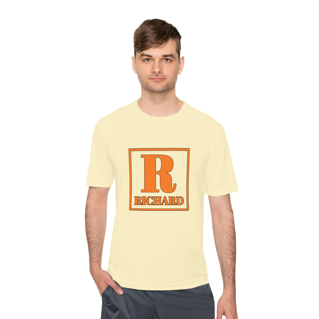 Personalized 'R Richard' Initial Tee — Retro Monogram Moisture-Wicking Shirt