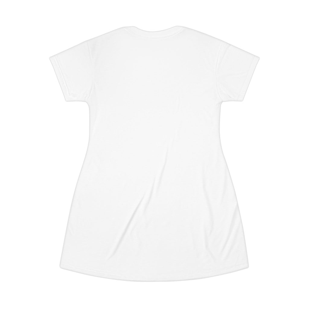 Bird Graphic T‑Shirt Dress — Colorful Nature Typography