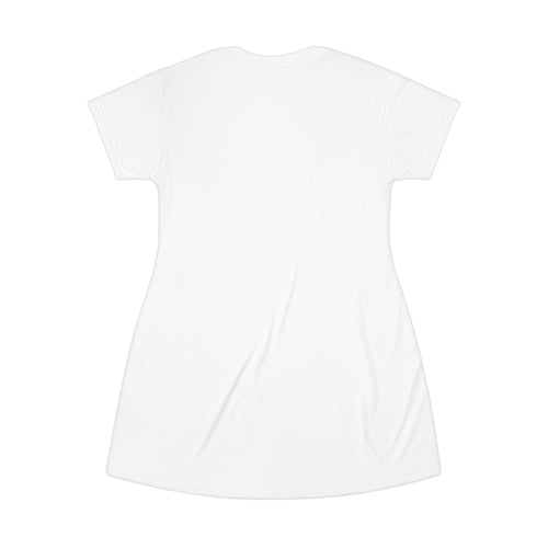 Bird Graphic T‑Shirt Dress — Colorful Nature Typography