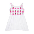 Pink Rose Pattern Skater Dress — Floral Women's AOP Summer Dress