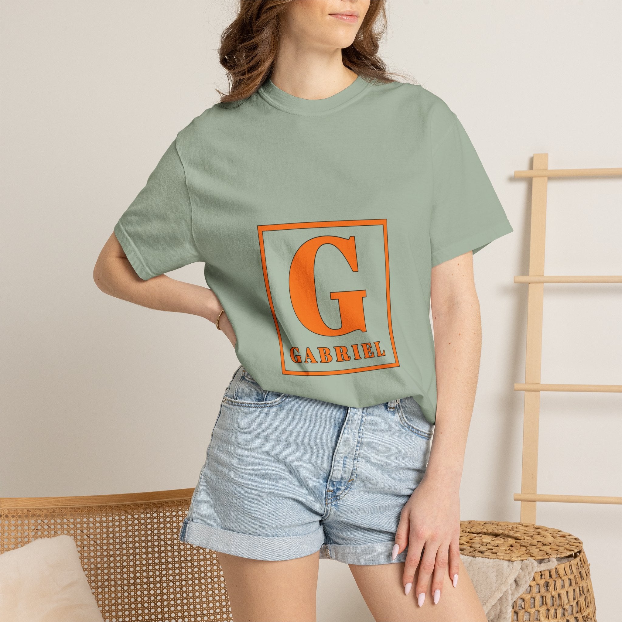 Personalized 'G' Name Monogram T-Shirt — Gabriel Initial Tee
