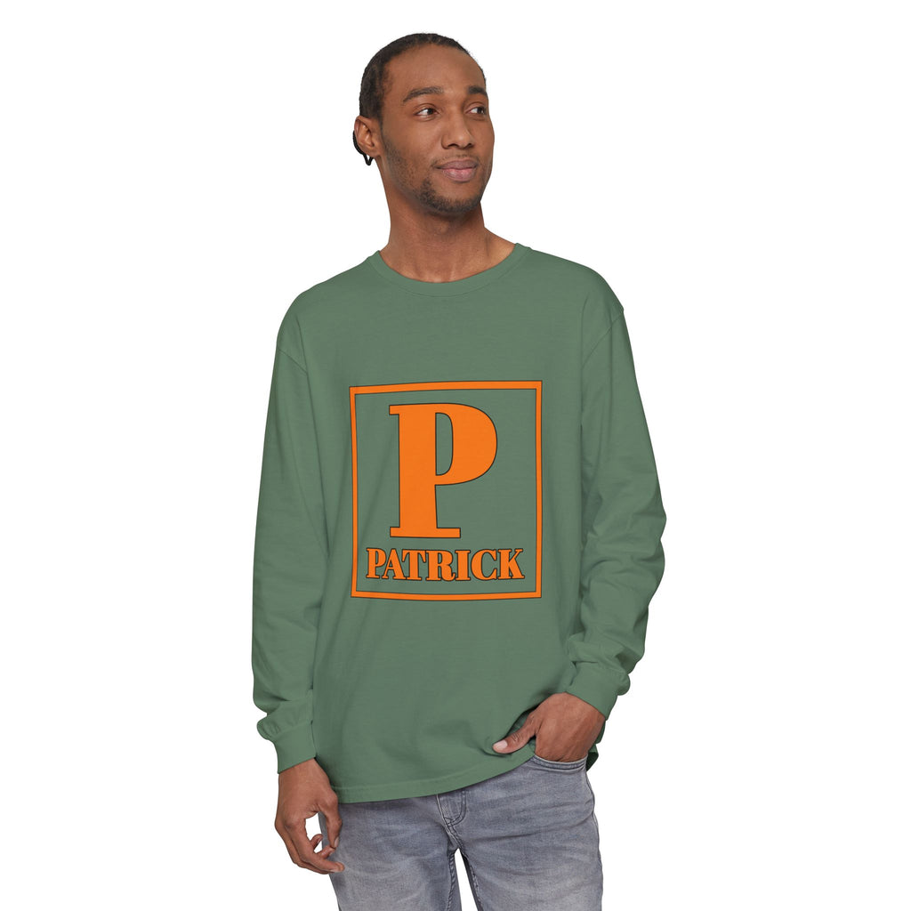 Patrick Monogram Long Sleeve Tee — Personalized Initial P Shirt