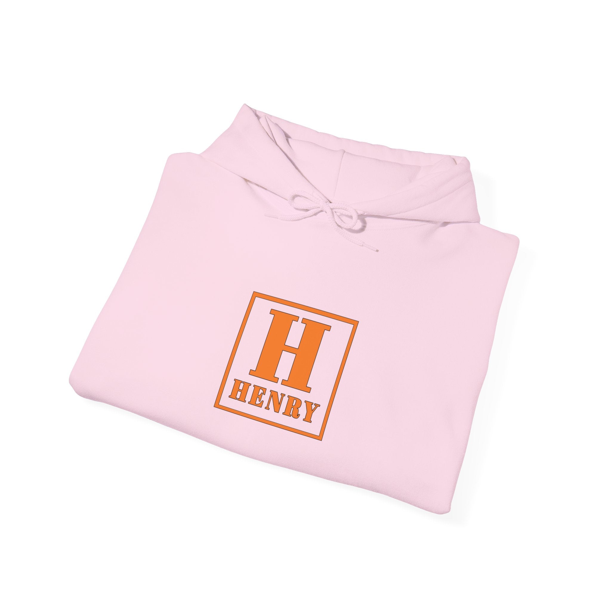 Henry Monogram Hoodie — Orange Block Initial Sweatshirt