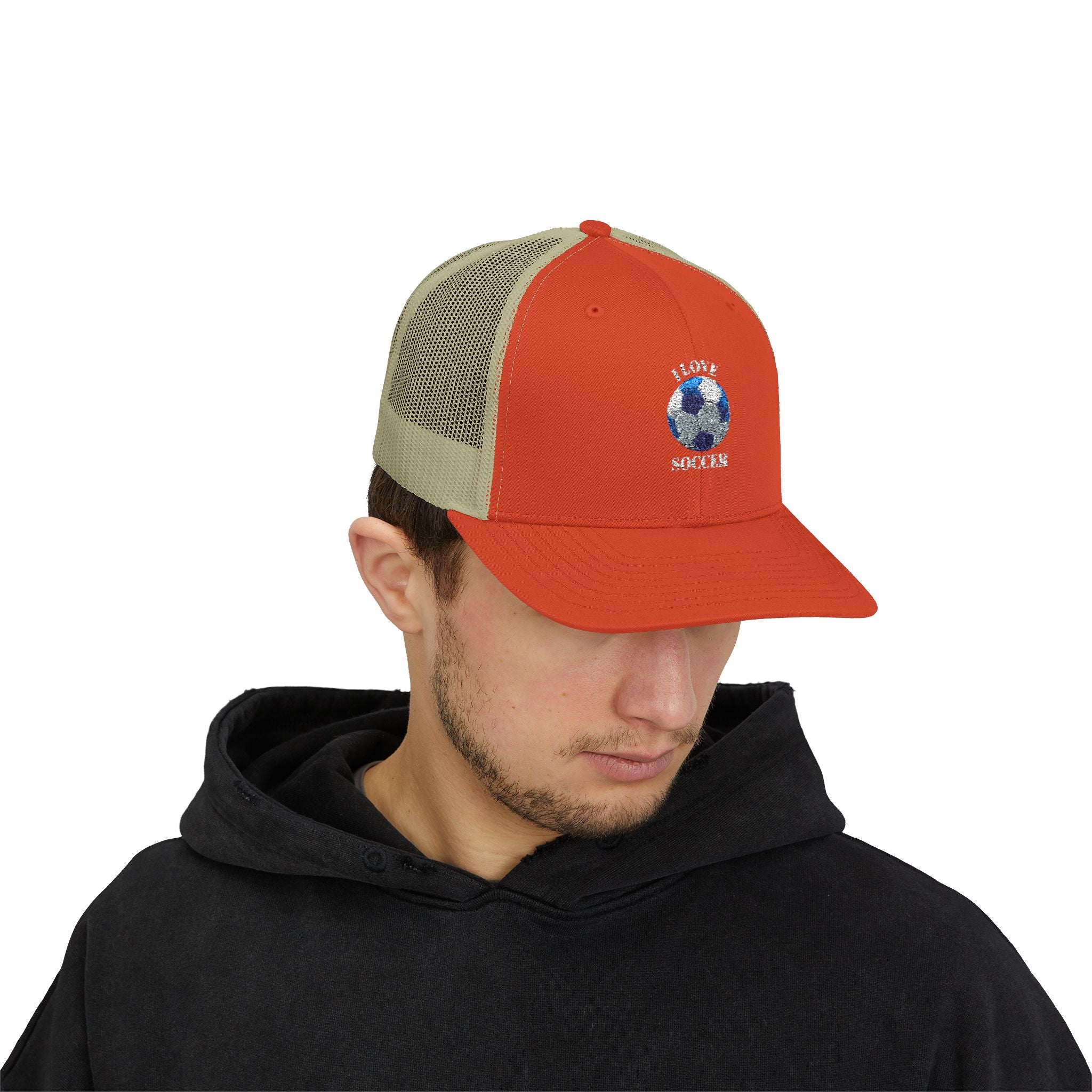 Soccer Mom Trucker Cap - Glitter Soccer Ball Snapback
