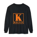 Kelvin Initial Long Sleeve Tee — Personalized K Monogram Shirt