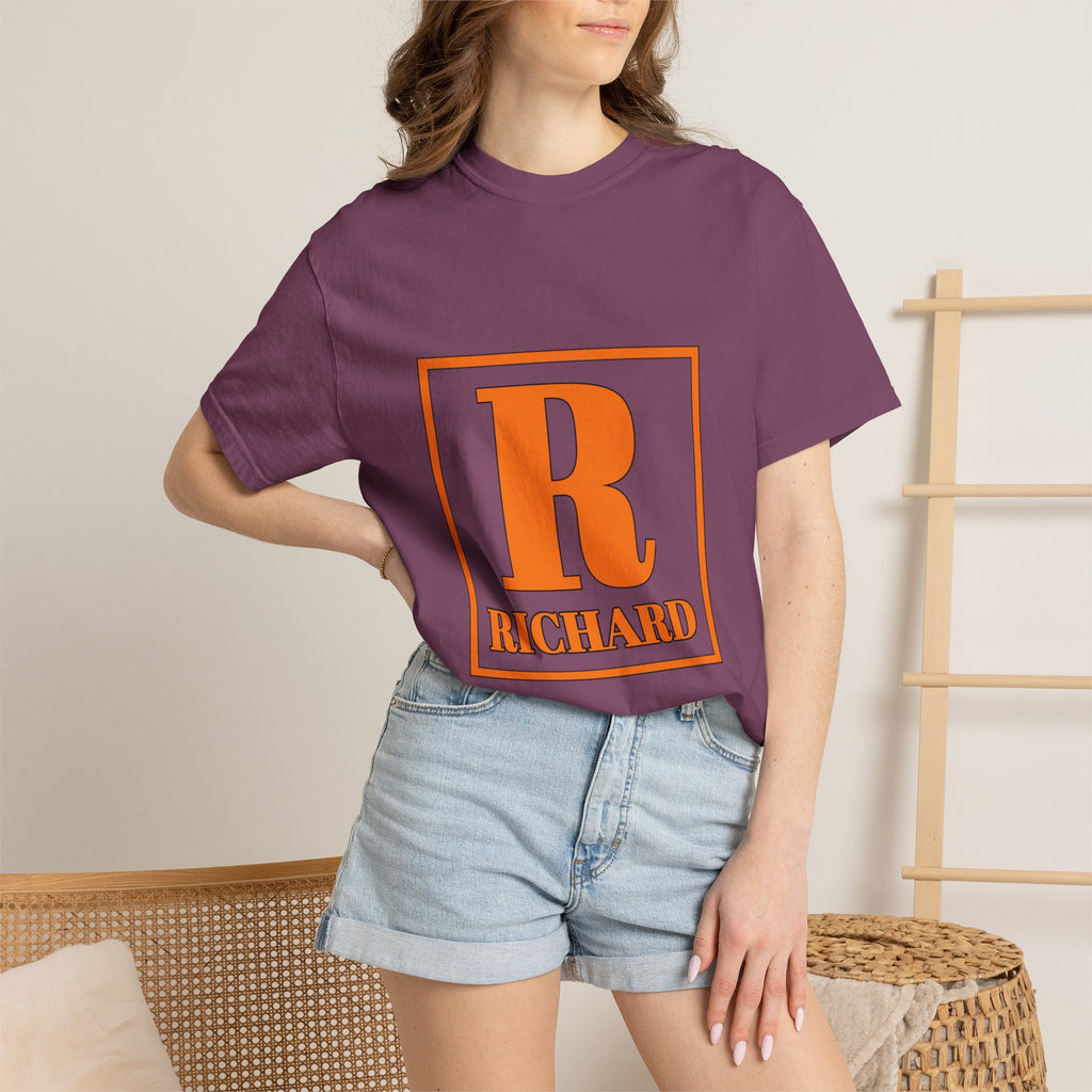 Personalized 'R' Initial T-Shirt — Richard Monogram Tee