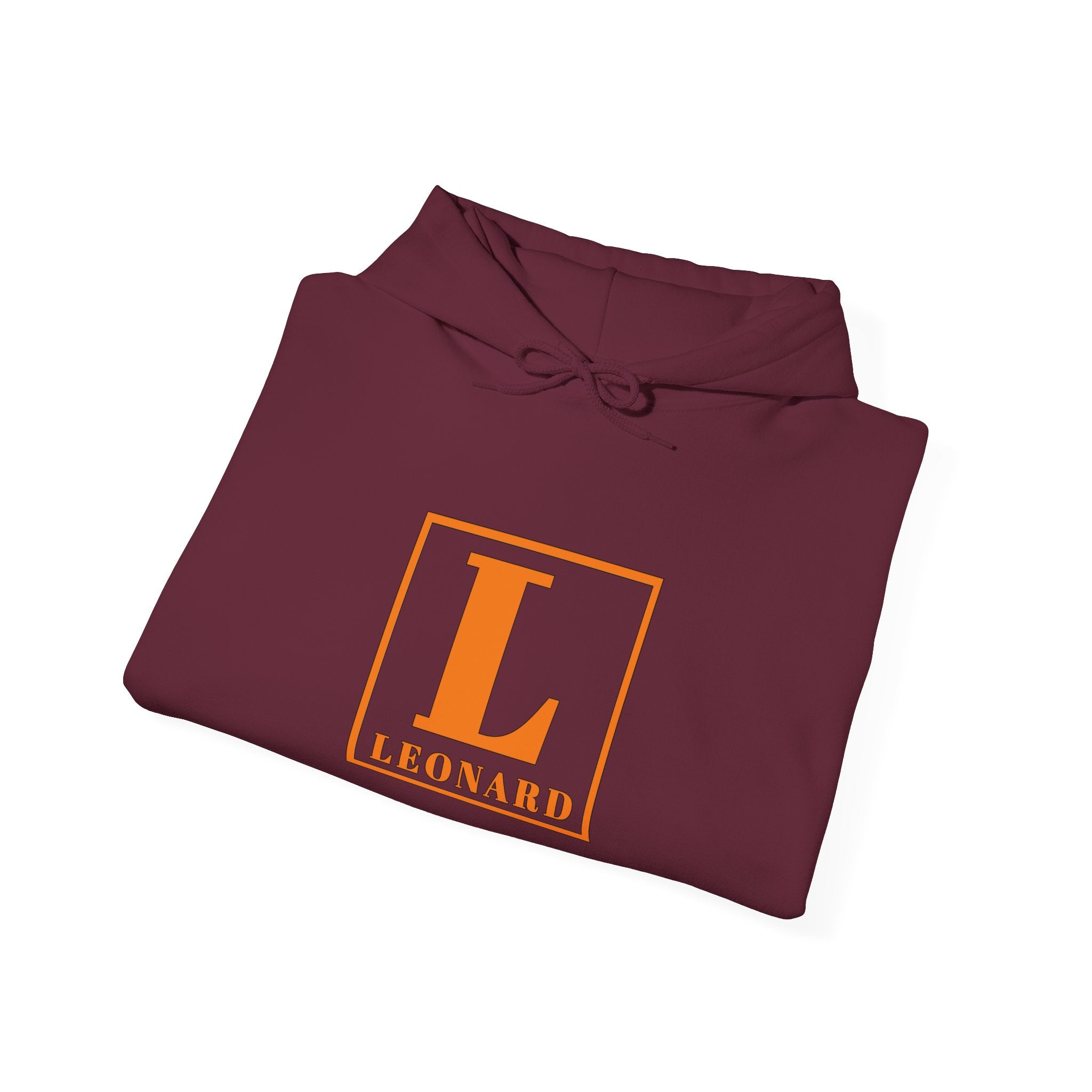 Monogram “L Leonard” Hoodie – Classic Orange Initial Sweatshirt