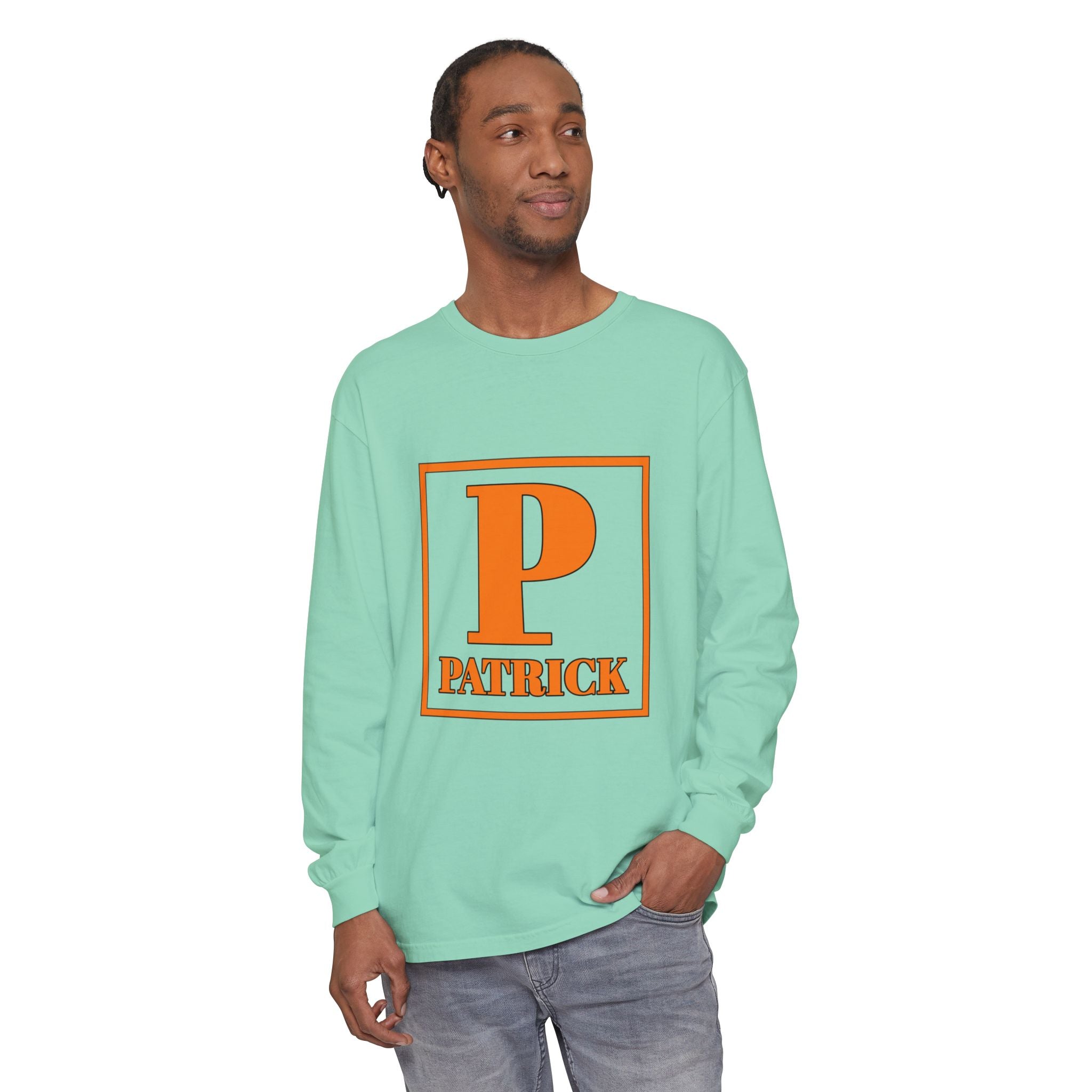 Patrick Monogram Long Sleeve Tee — Personalized Initial P Shirt
