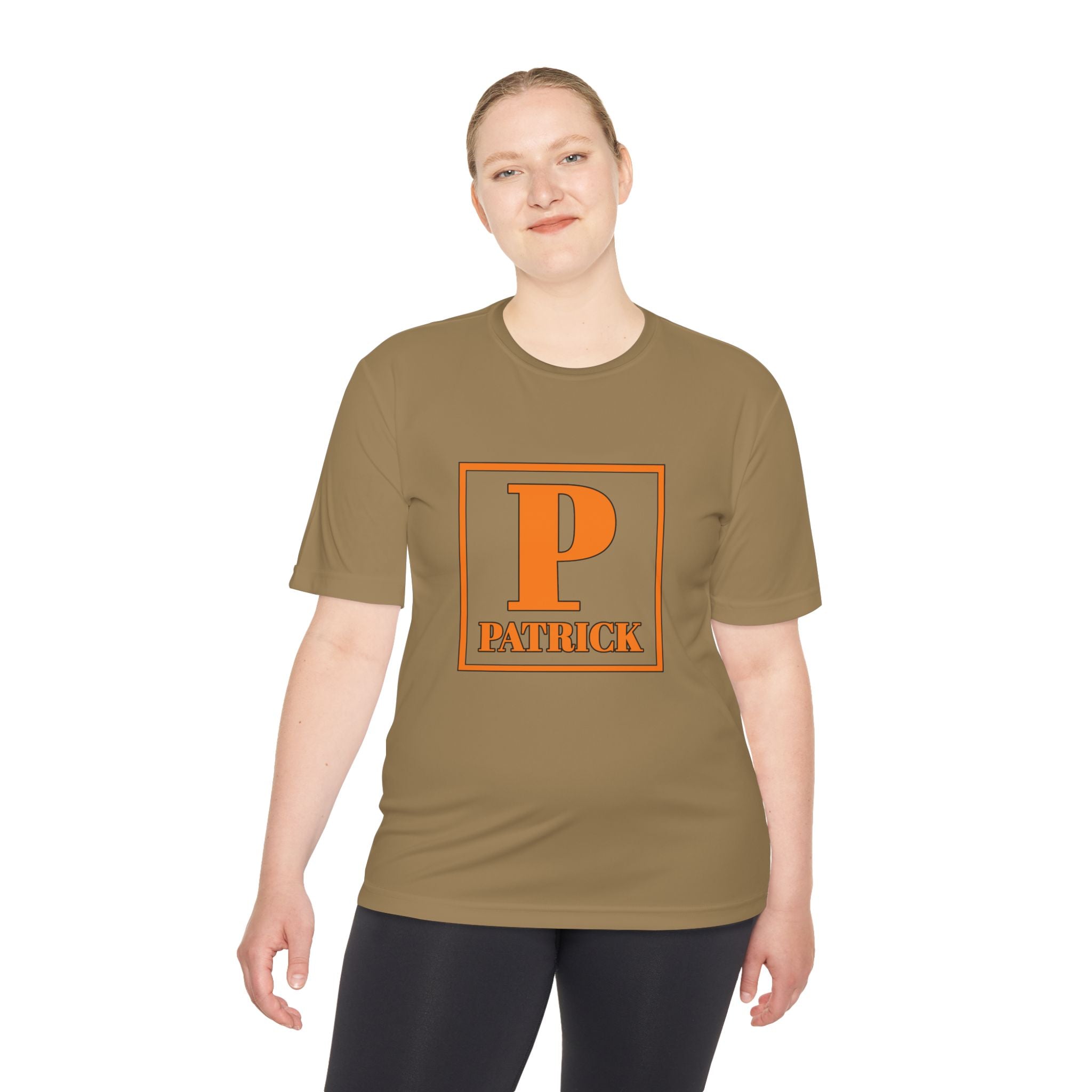Patrick Monogram Tee — Orange Block Initial Shirt