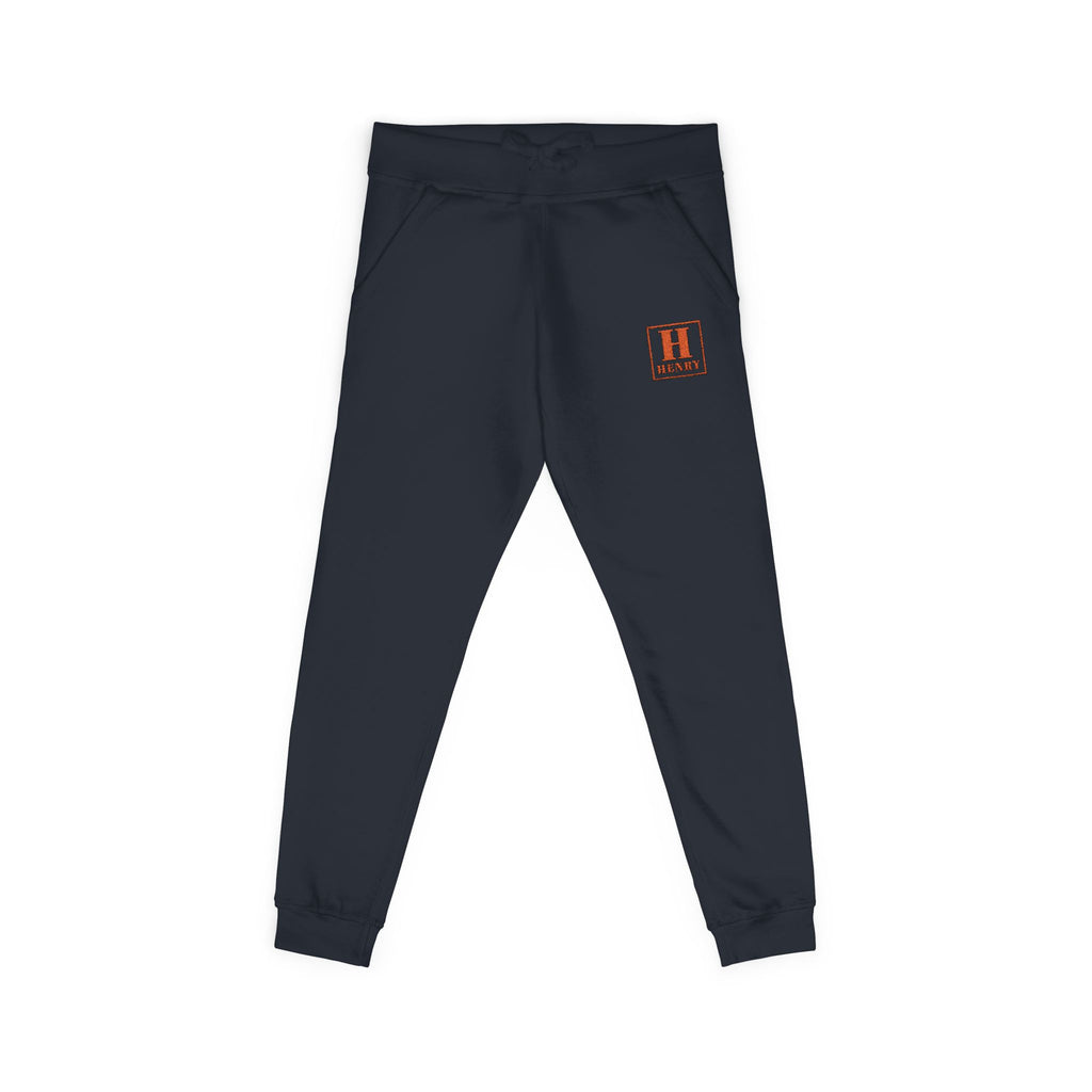 Embroidered Cozy Fleece Sweatpants — Minimal 'H' Logo Joggers