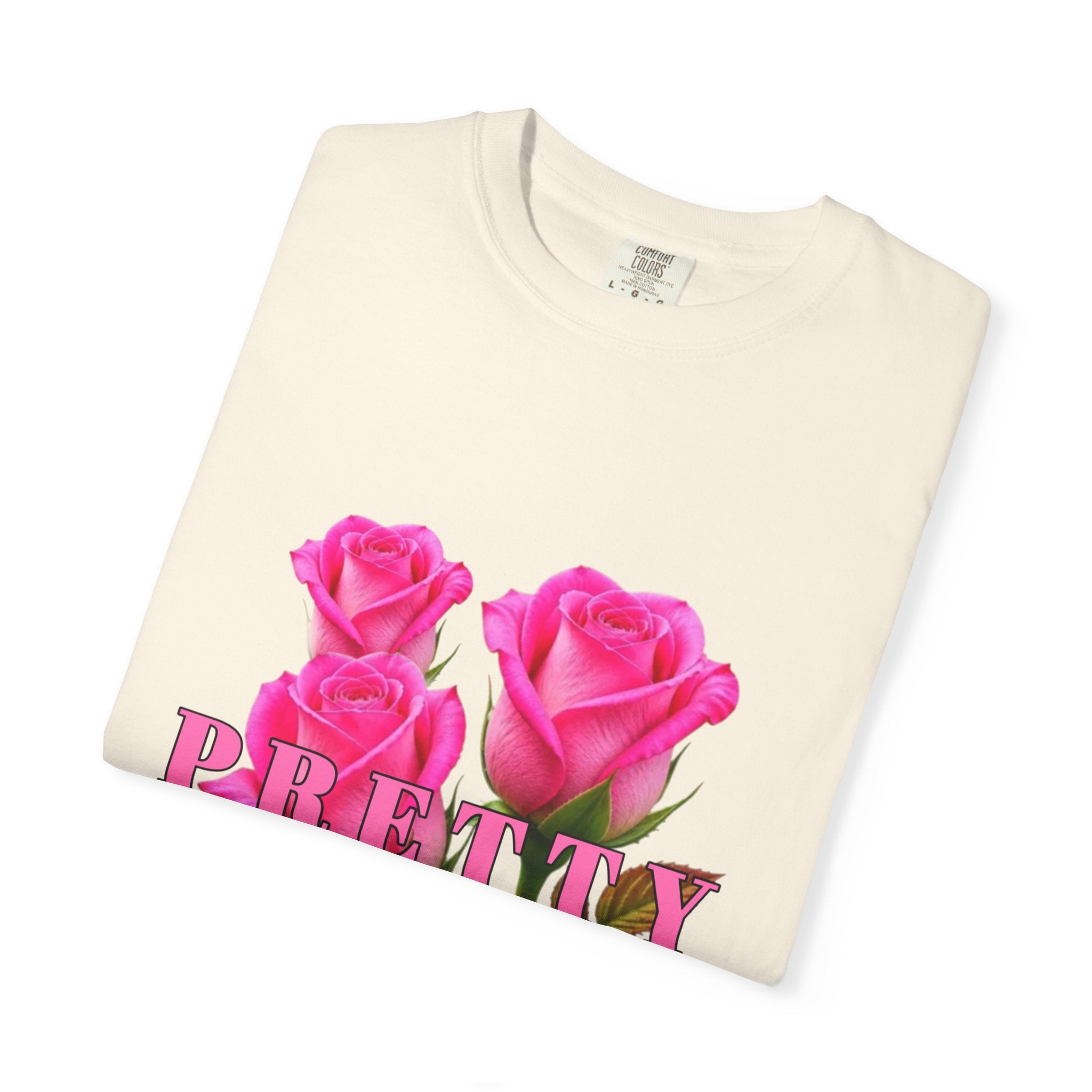 Pretty Lady T-Shirt — Pink Rose Graphic Tee